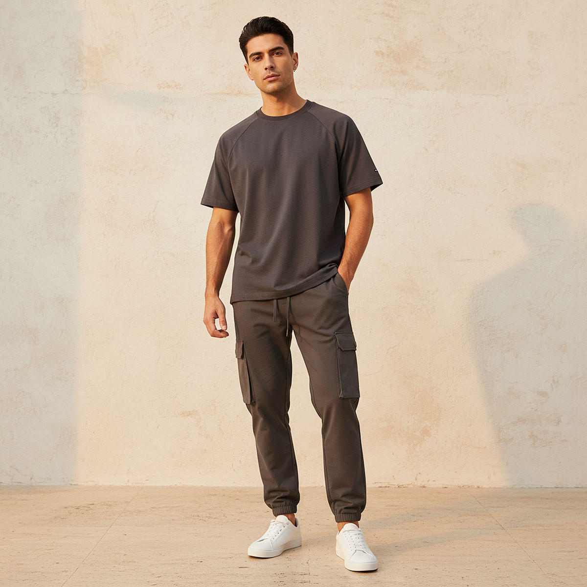 تيشيرت فضفاض رجالي بأكمام راجلان مريحة من لوف بانغولين-men-clothing-sportswearandactivewear-tshirtsandpolos-image-3