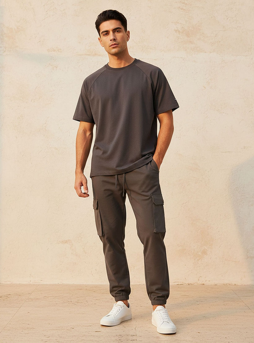تيشيرت فضفاض رجالي بأكمام راجلان مريحة من لوف بانغولين-men-clothing-sportswearandactivewear-tshirtsandpolos-image-3