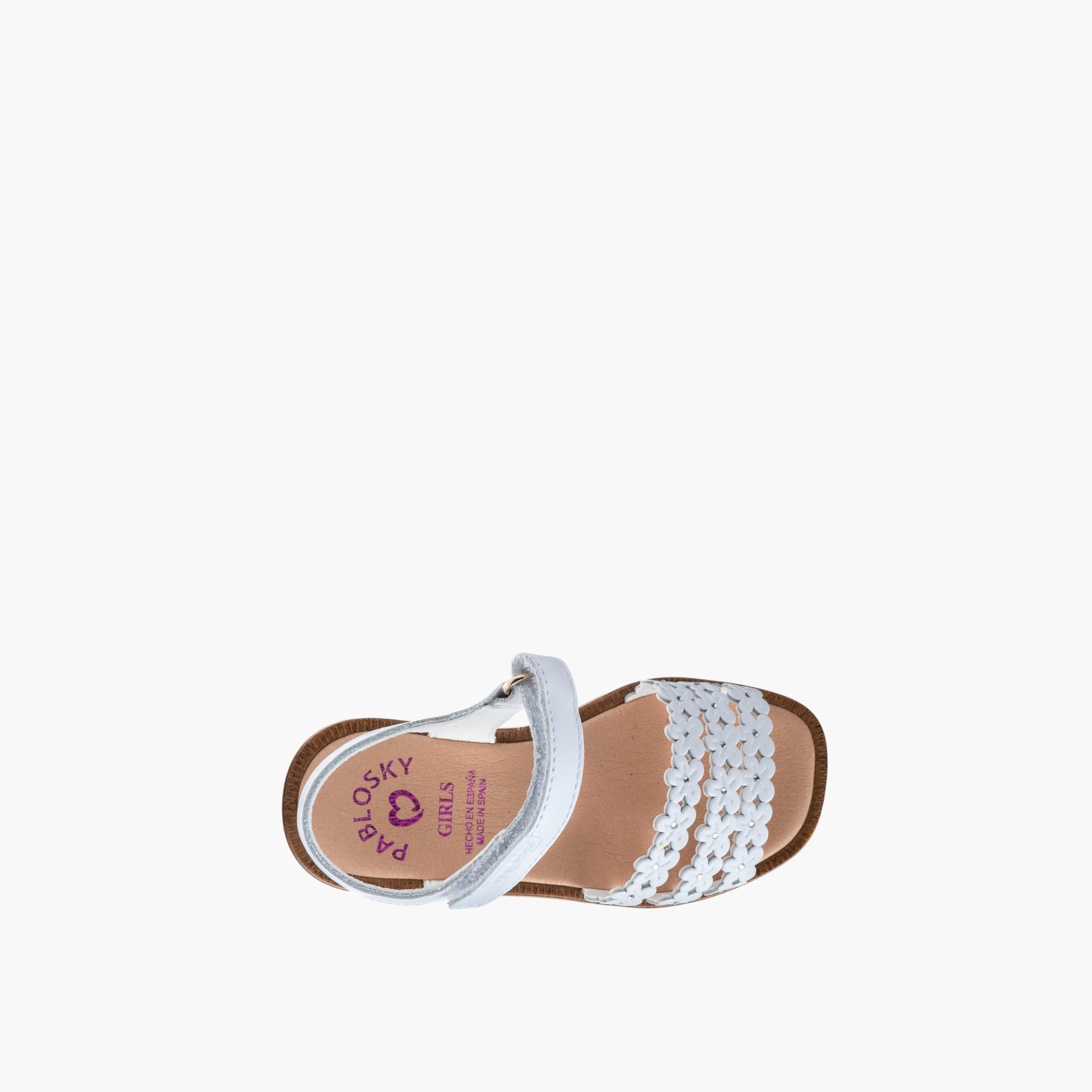 Pablosky Girls' Strap Sandals with Hook and Loop Closure-girls-shoes-sandals-image-4