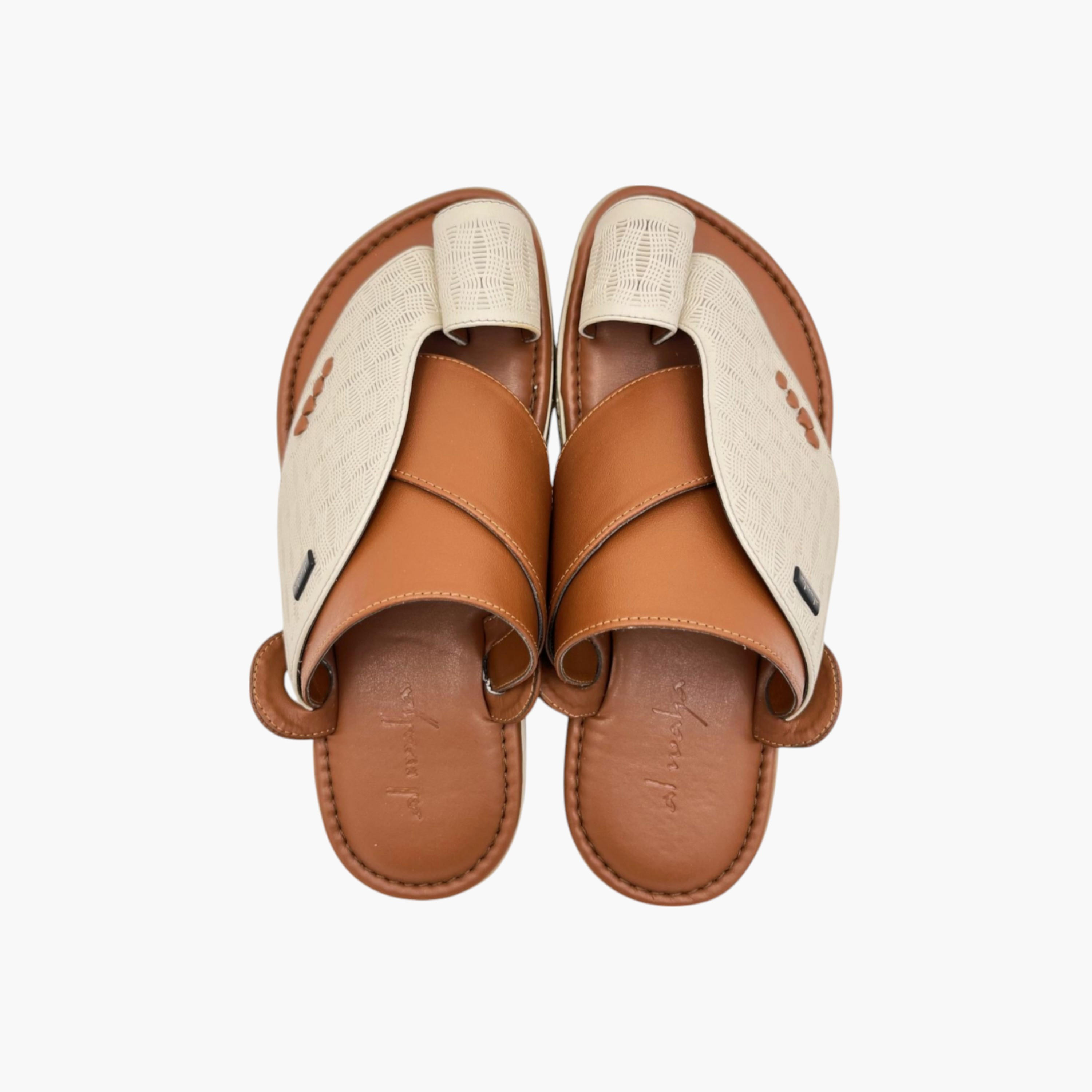 Al Waha Panelled Slip-On Arabic Sandals-men-shoes-sandals-image-1