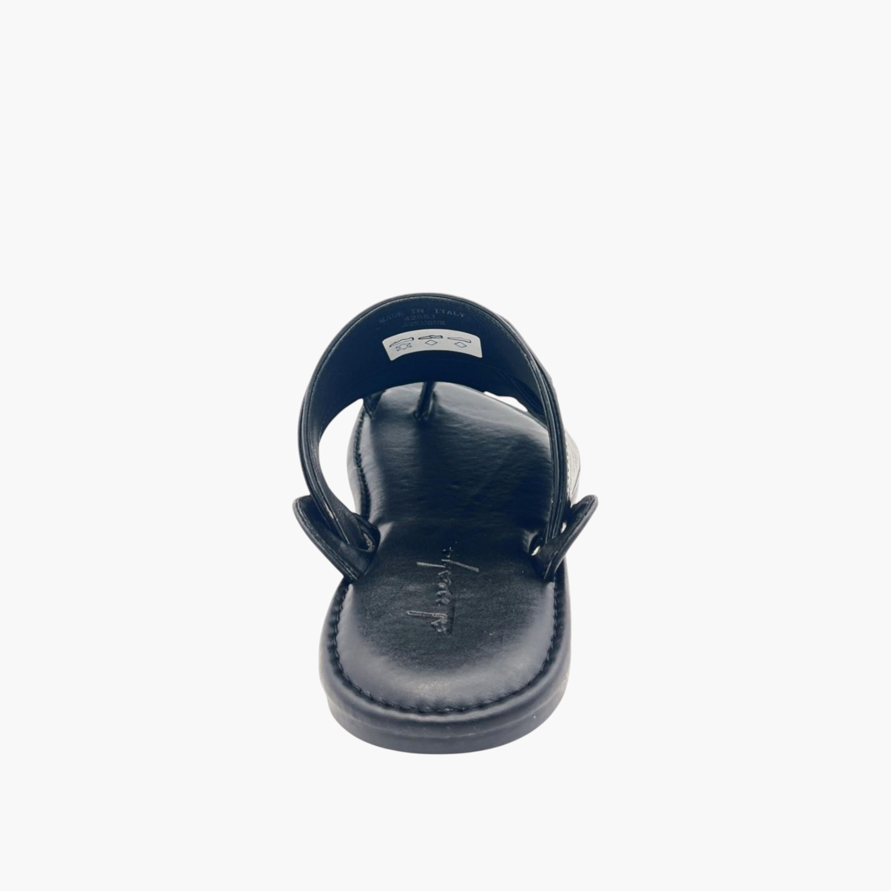 Al Waha Textured Slip-On Arabic Sandals with Toe Loop Detail-men-shoes-sandals-image-3