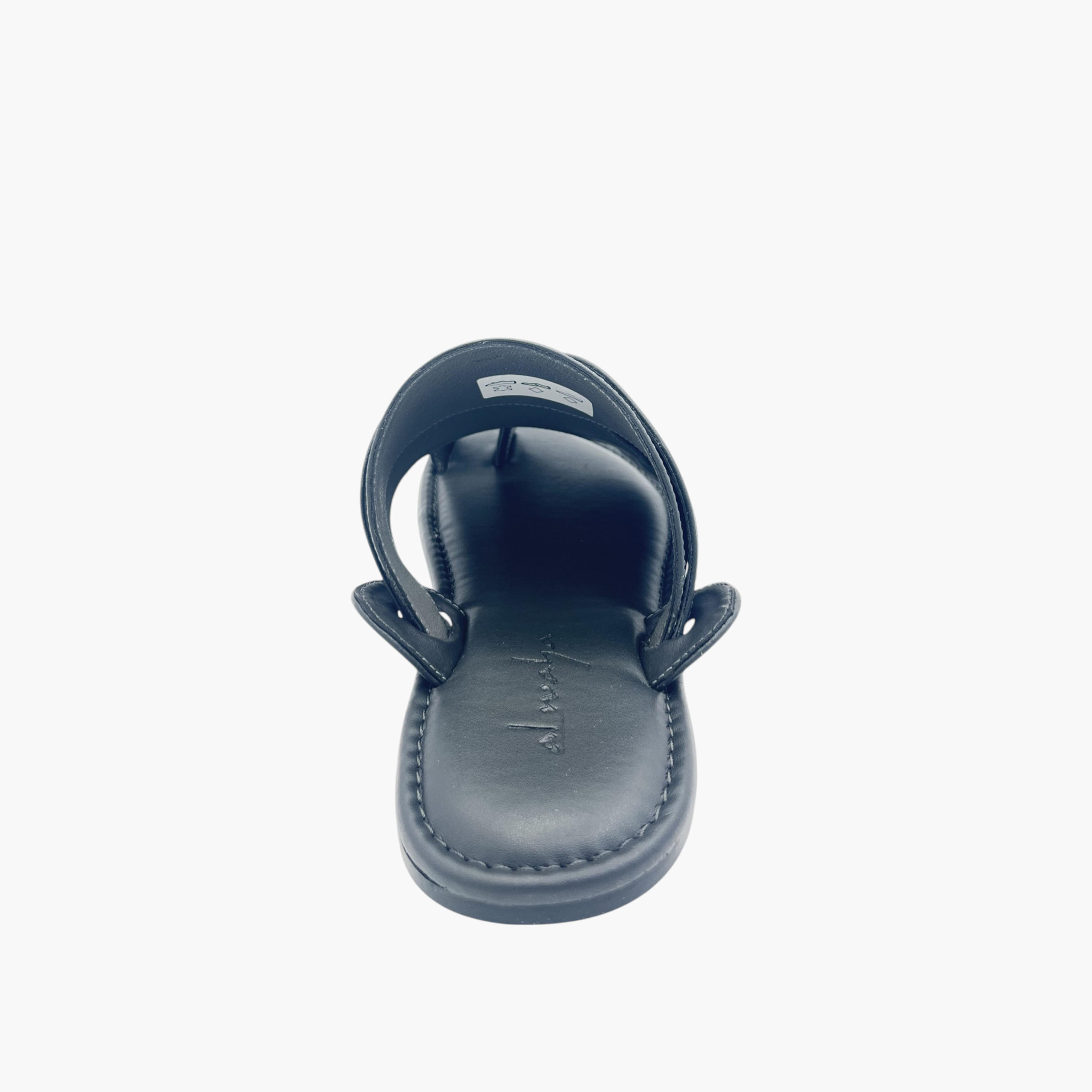 Al Waha Textured Slip-On Arabic Sandals with Toe Loop Detail-men-shoes-sandals-image-3