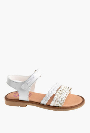 Pablosky Girls' Strap Sandals with Hook and Loop Closure-girls-shoes-image-1