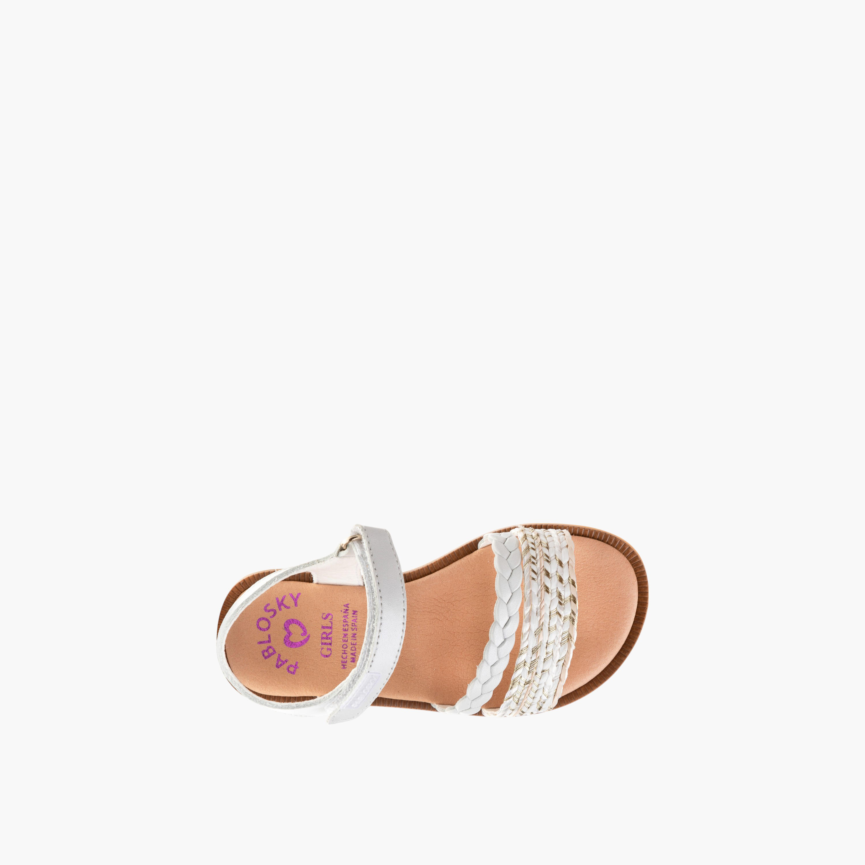 Pablosky Girls' Strap Sandals with Hook and Loop Closure-girls-shoes-sandals-image-4