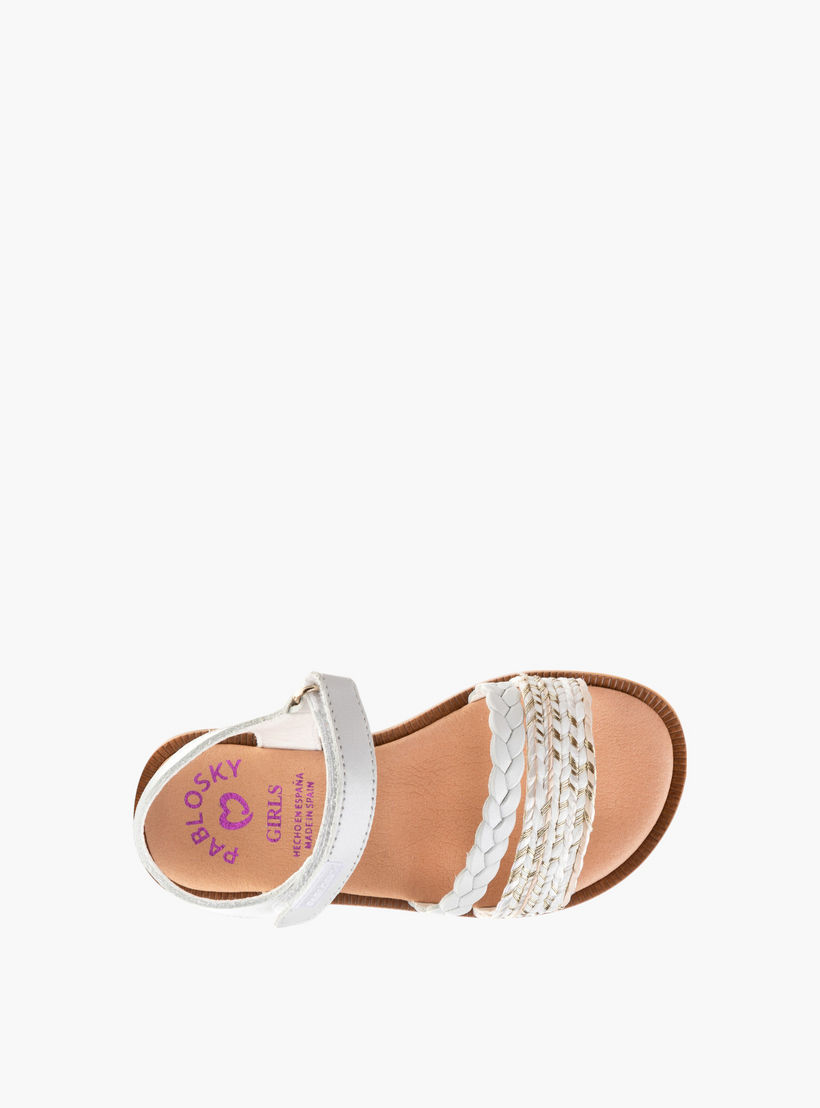 Pablosky Girls' Strap Sandals with Hook and Loop Closure-girls-shoes-sandals-image-4