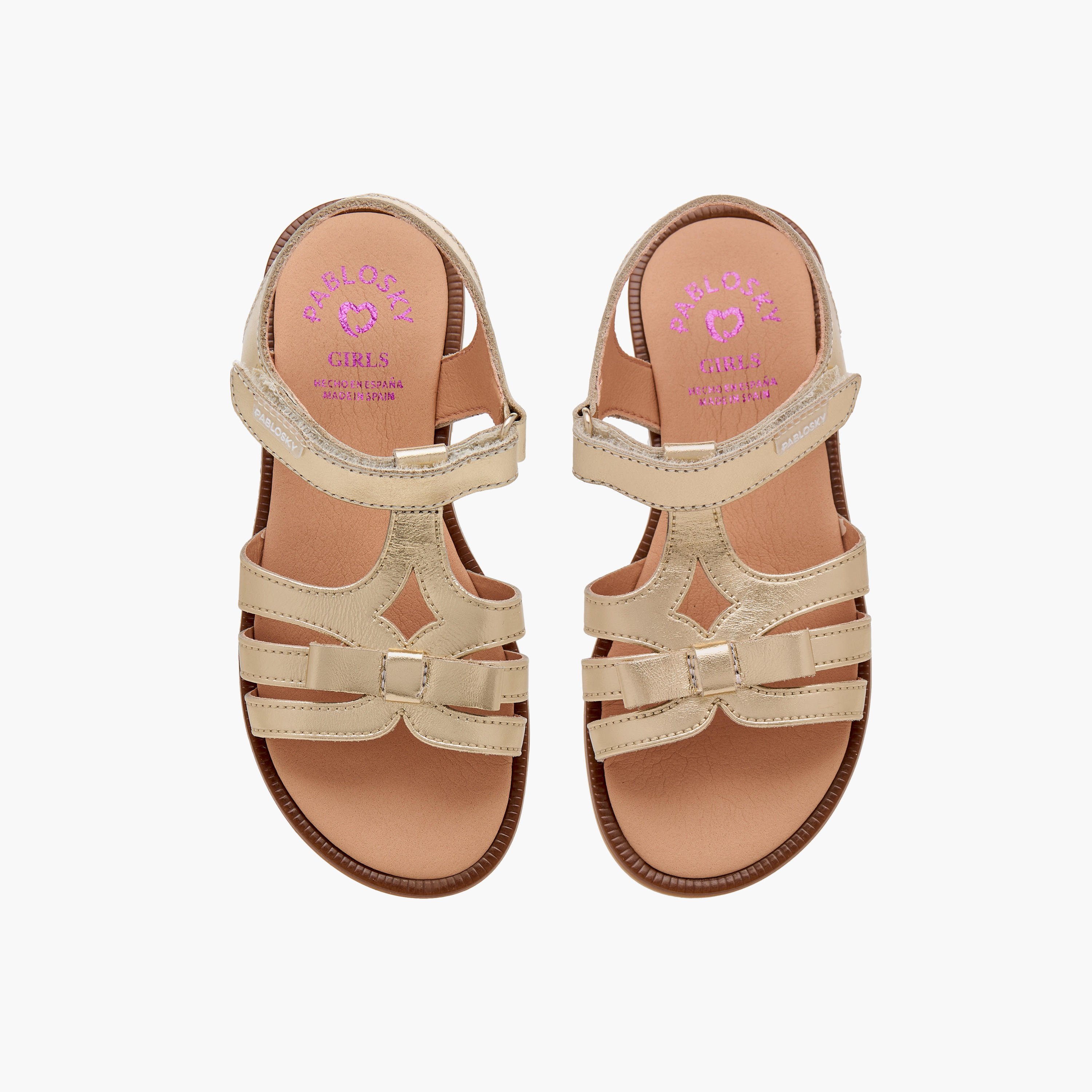 Pablosky Girls' Sandals with Hook and Loop Closure-girls-shoes-sandals-image-1