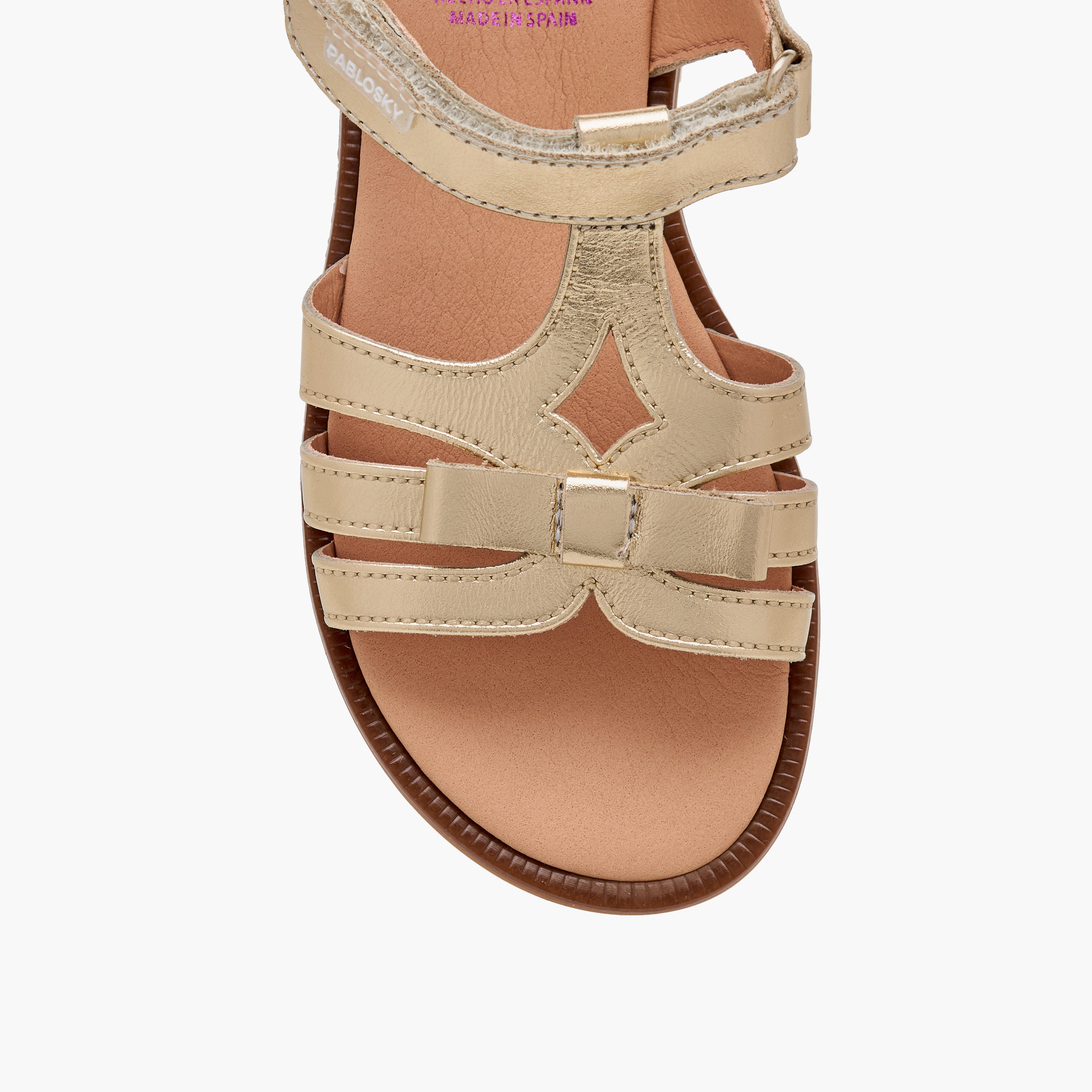 Pablosky Girls' Sandals with Hook and Loop Closure-girls-shoes-sandals-image-3