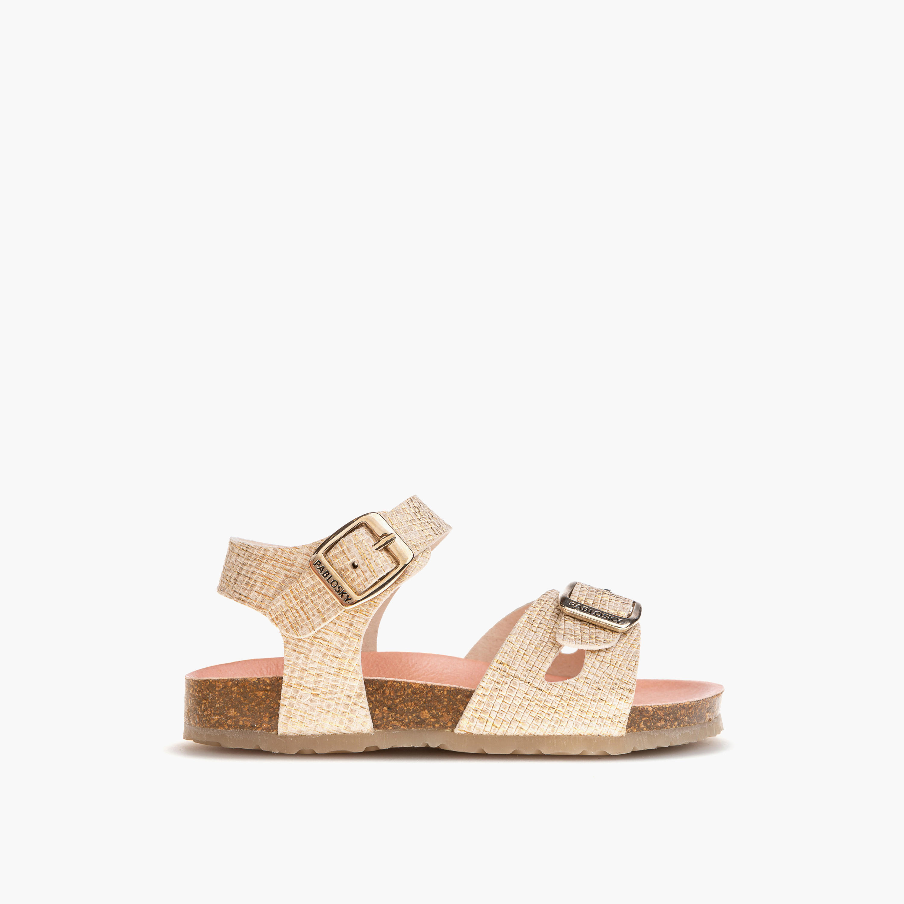 Pablosky Girls' Strap Sandals with Buckle Closure-girls-shoes-sandals-image-2