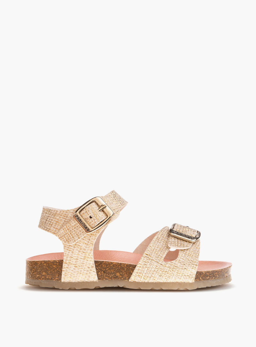 Pablosky Girls' Strap Sandals with Buckle Closure-girls-shoes-sandals-image-2