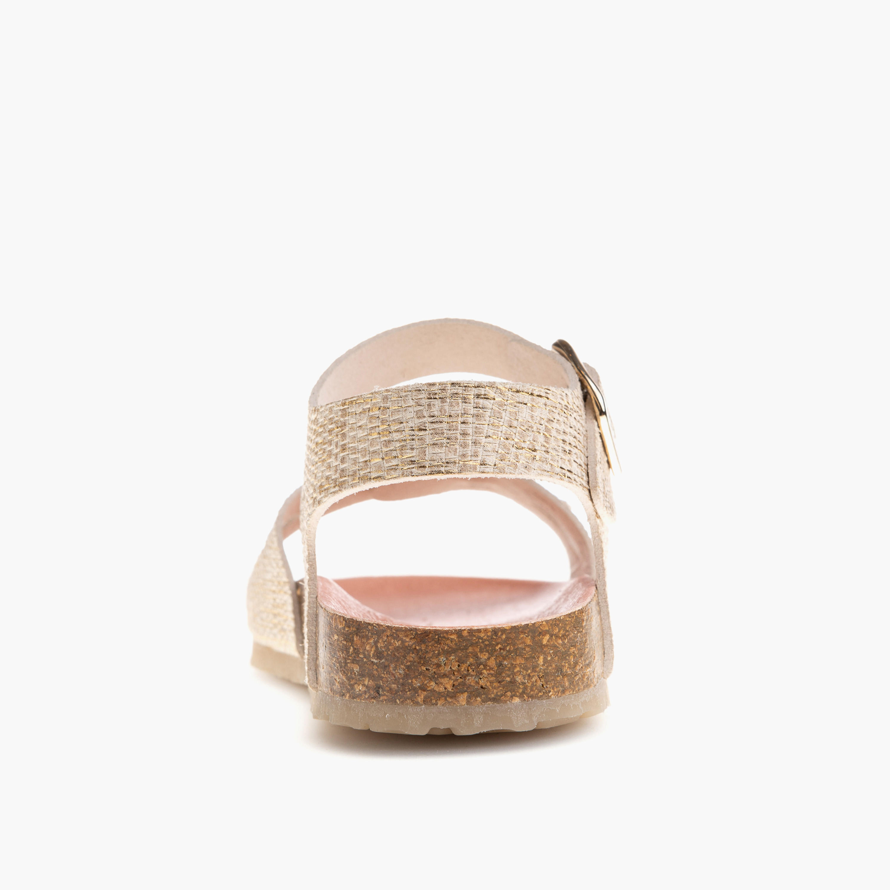 Pablosky Girls' Strap Sandals with Buckle Closure-girls-shoes-sandals-image-3