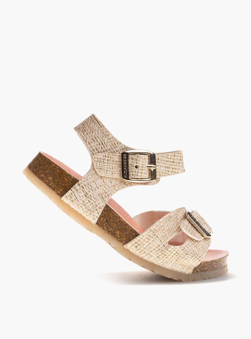 Pablosky Girls' Strap Sandals with Buckle Closure-girls-shoes-sandals-image-5