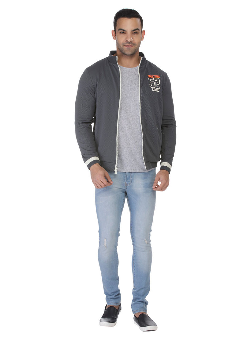 Solid Colour Textured Jacket-men-winterwear-hoodiesandsweatshirts-image-1