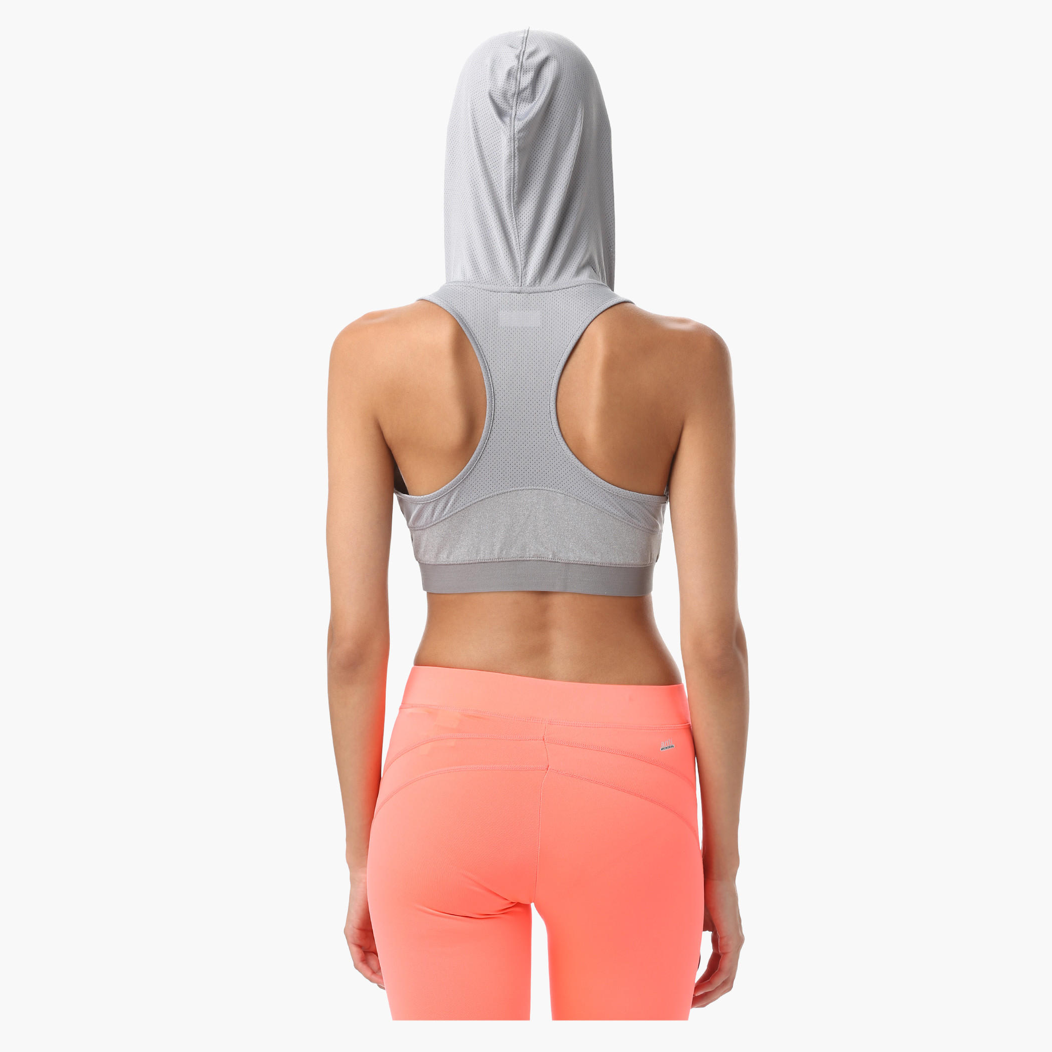 Hooded Round Neck Sports Bra with Contrast Drawcord-sports-women-clothing-sportsbras-image-2