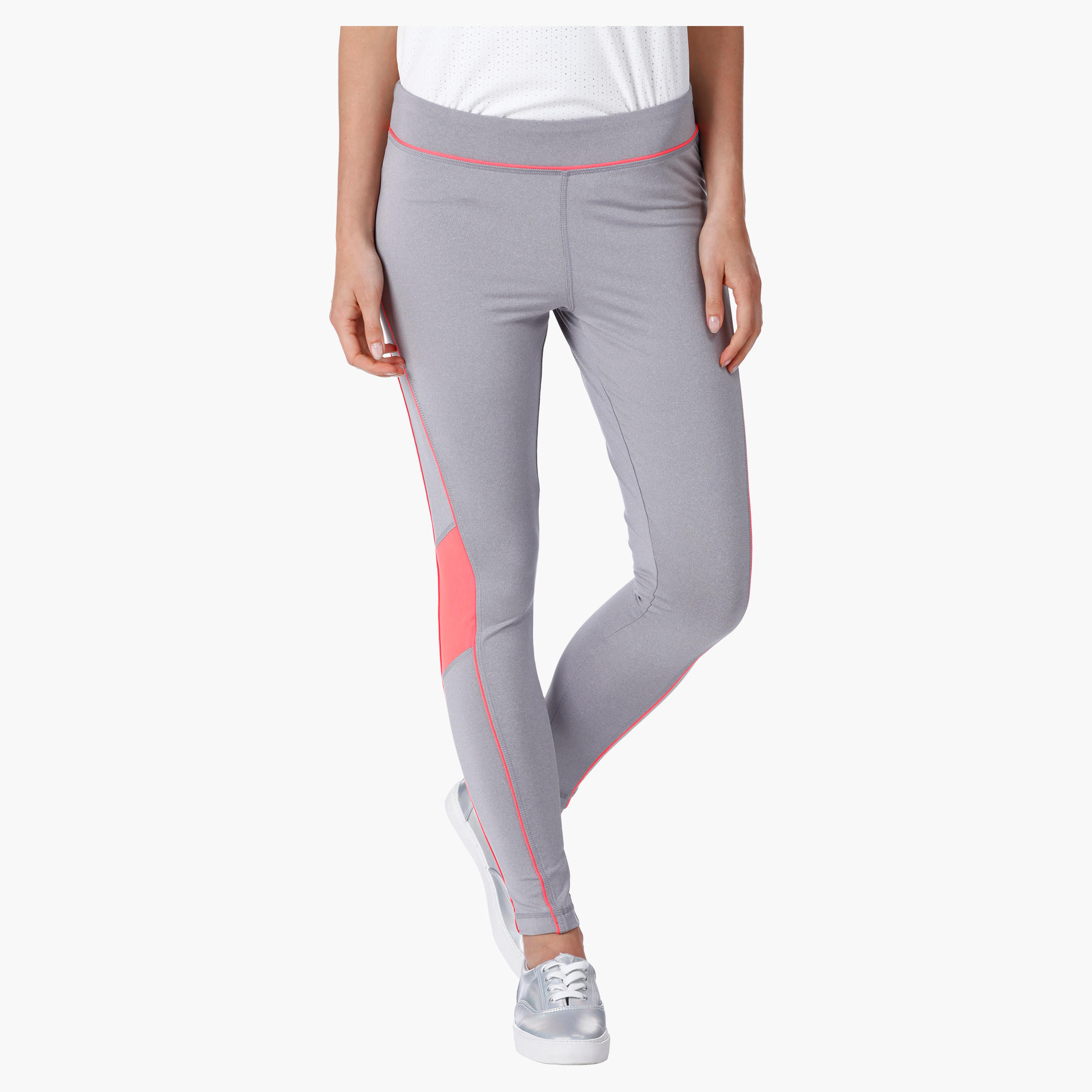 Cut and Sew Leggings with Contrast Mesh Inserts in Regular Fit-women-clothing-sportswearandactivewear-bottoms-image-5
