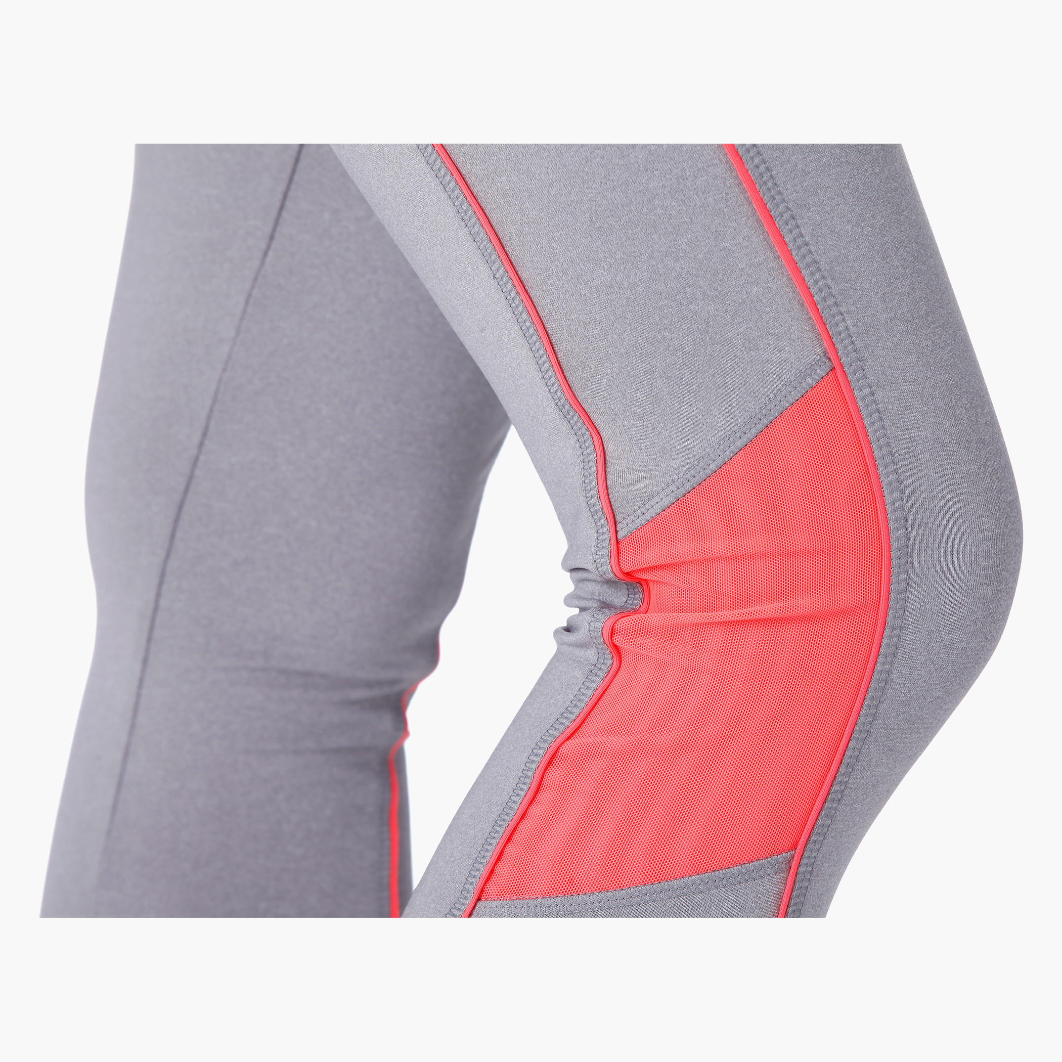 Cut and Sew Leggings with Contrast Mesh Inserts in Regular Fit-women-clothing-sportswearandactivewear-bottoms-image-2
