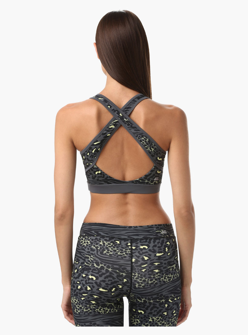 Printed Sports Bra with Round Neck-sports-women-clothing-sportsbras-image-2