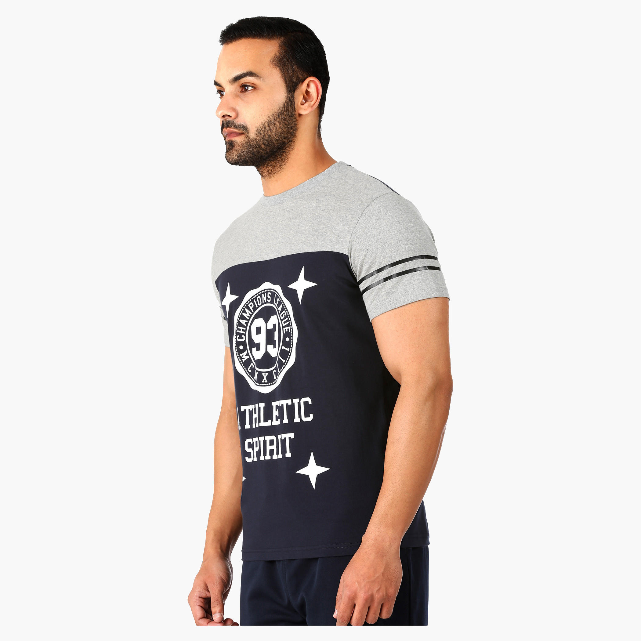 Printed Crew Neck T-Shirt with Short Sleeves in Regular Fit-men-clothing-tshirtsandpolos-tshirts-image-3