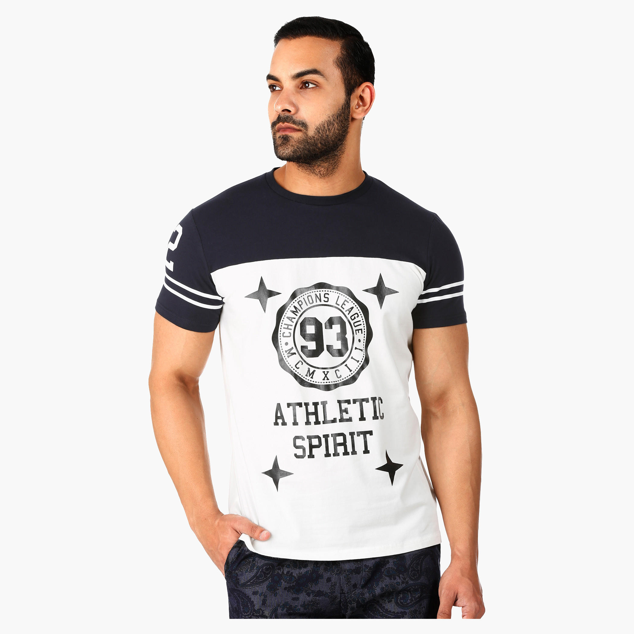 Printed Crew Neck T-Shirt with Short Sleeves in Regular Fit-men-clothing-tshirtsandpolos-tshirts-image-6