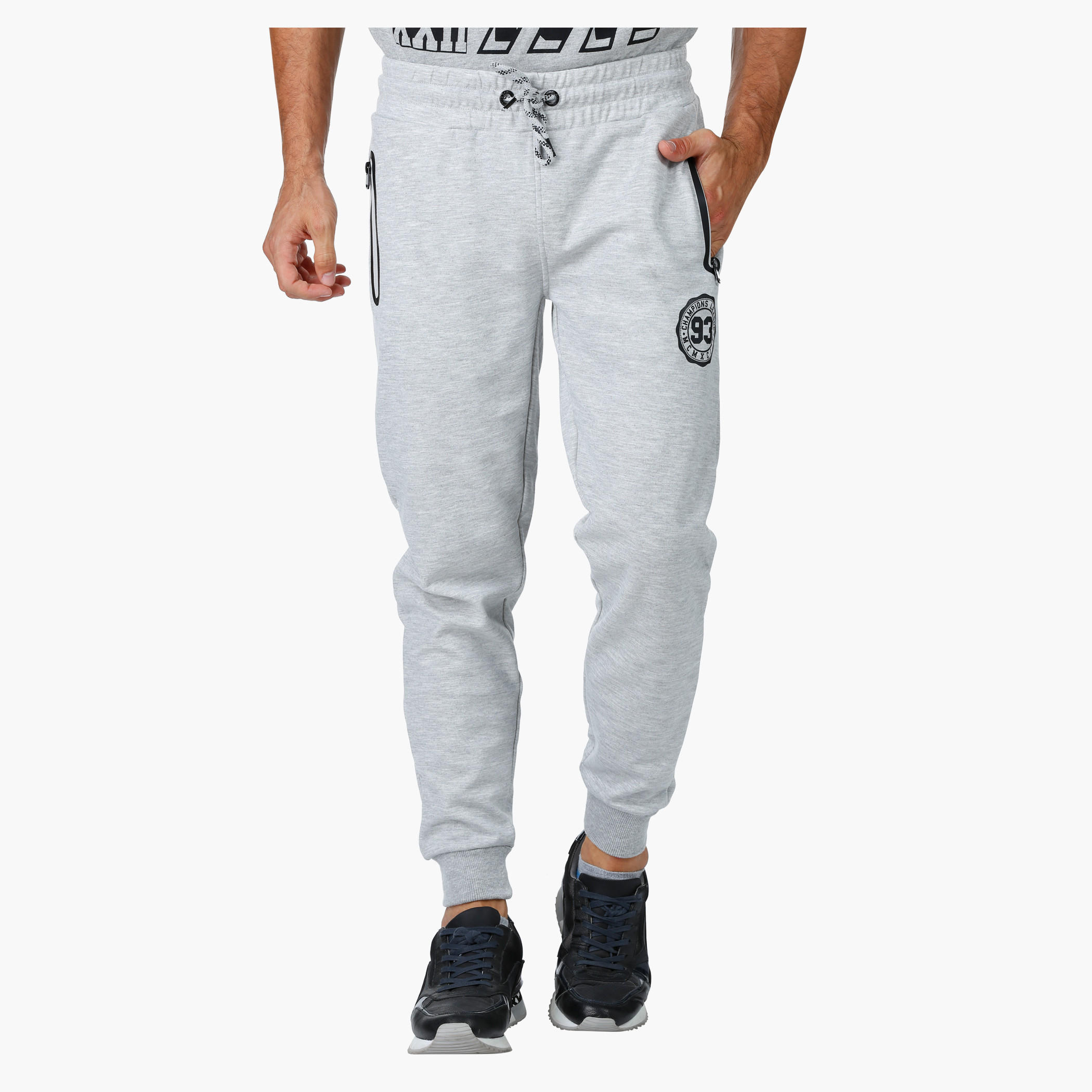Melange Jog Pants with Zipper Pocket-men-clothing-sportswearandactivewear-bottoms-image-1