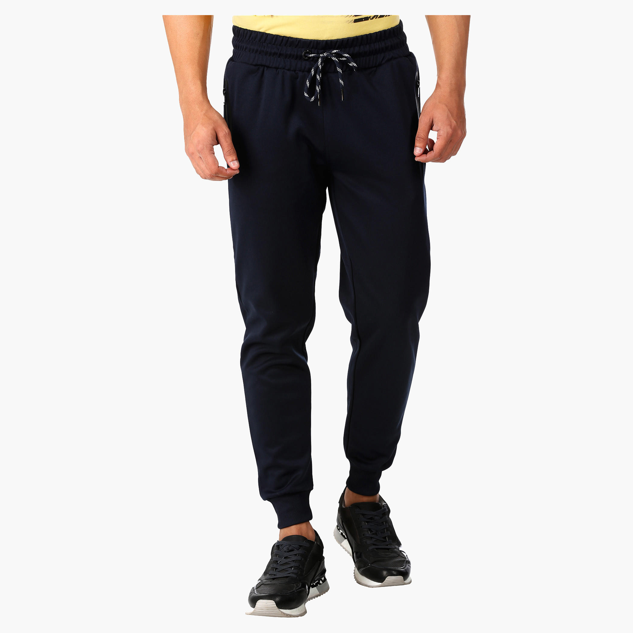 Cuffed Jog Pants with Cut And Sew Detail in Regular Fit-men-clothing-bottoms-joggers-image-1