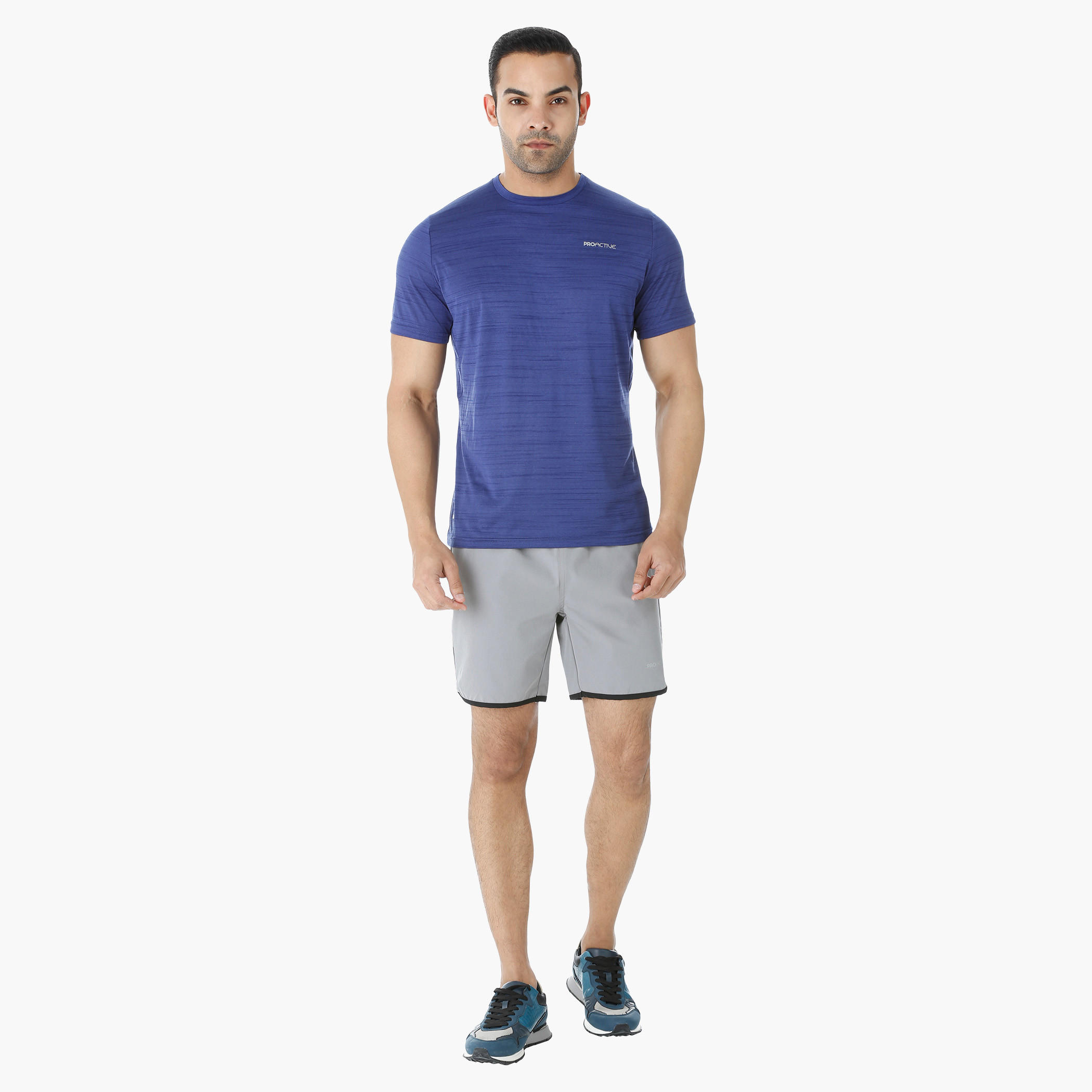 Solid Colour T-shirt with Crew Neck-men-clothing-sportswearandactivewear-tshirtsandpolos-image-1
