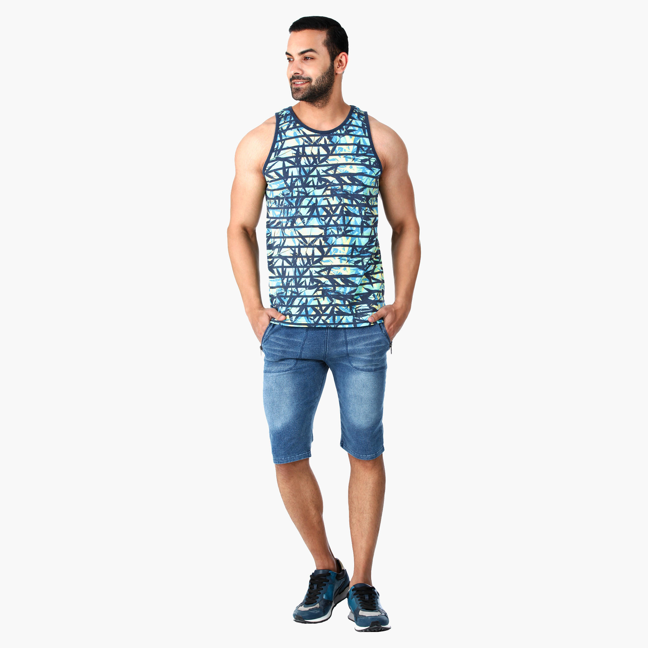 Printed Round Neck Tank Top in Regular Fit-men-clothing-tshirtsandpolos-vests-image-5