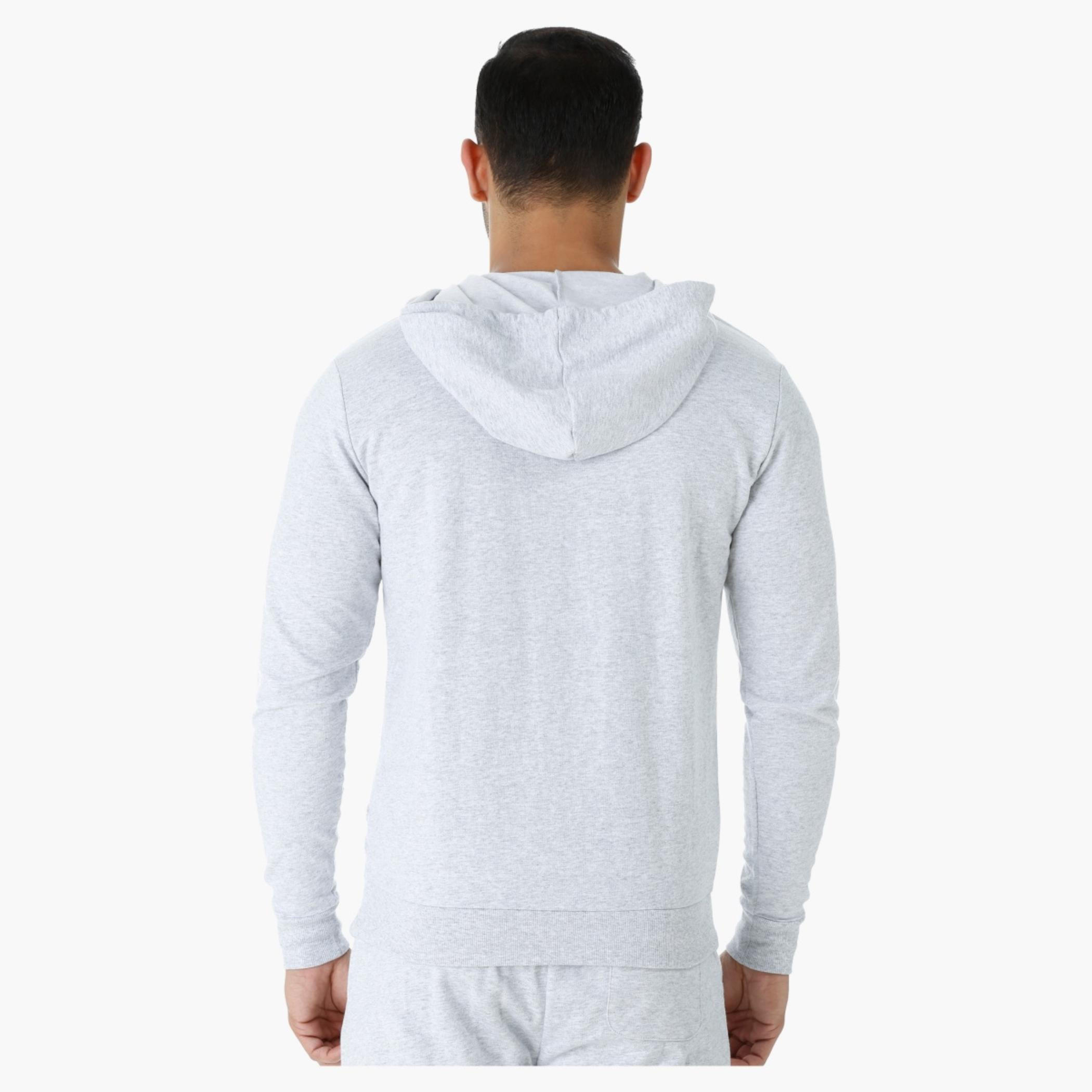 Melange Hooded Jacket with Long Sleeves-men-clothing-jacketsandblazers-jackets-image-2