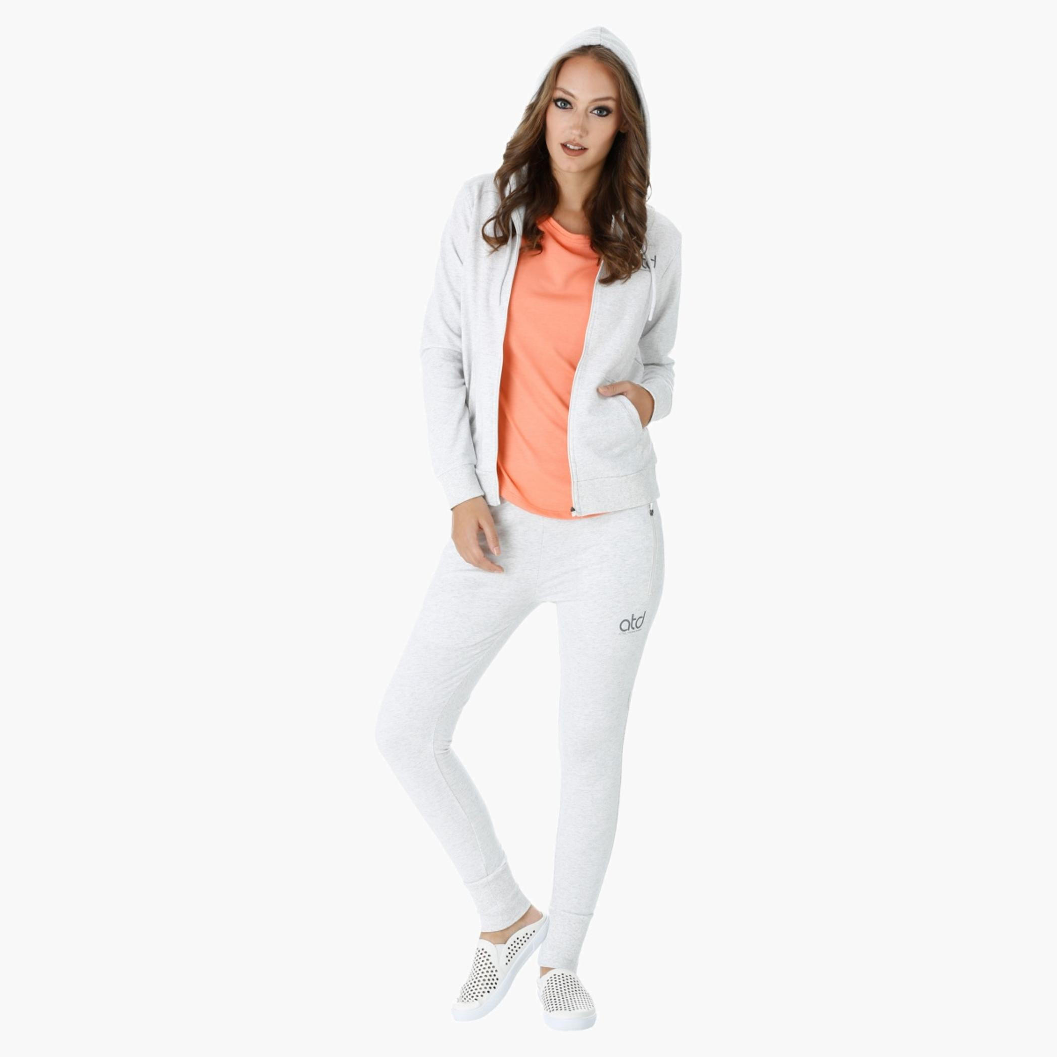 Hooded Jacket with Long Sleeves and Zip Closure-women-clothing-sportswearandactivewear-hoodiesandsweatshirts-image-1