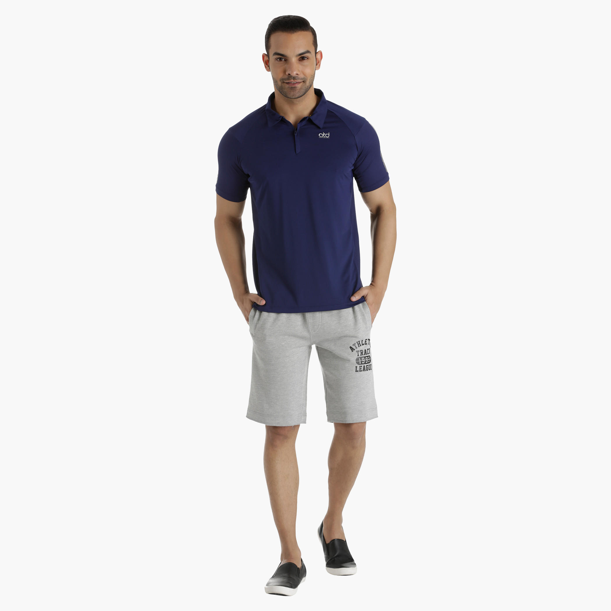 Polo T-Shirt with Raglan Sleeves and Cut-and-Sew Mesh Inserts in Regular Fit-men-clothing-tshirtsandpolos-polos-image-5
