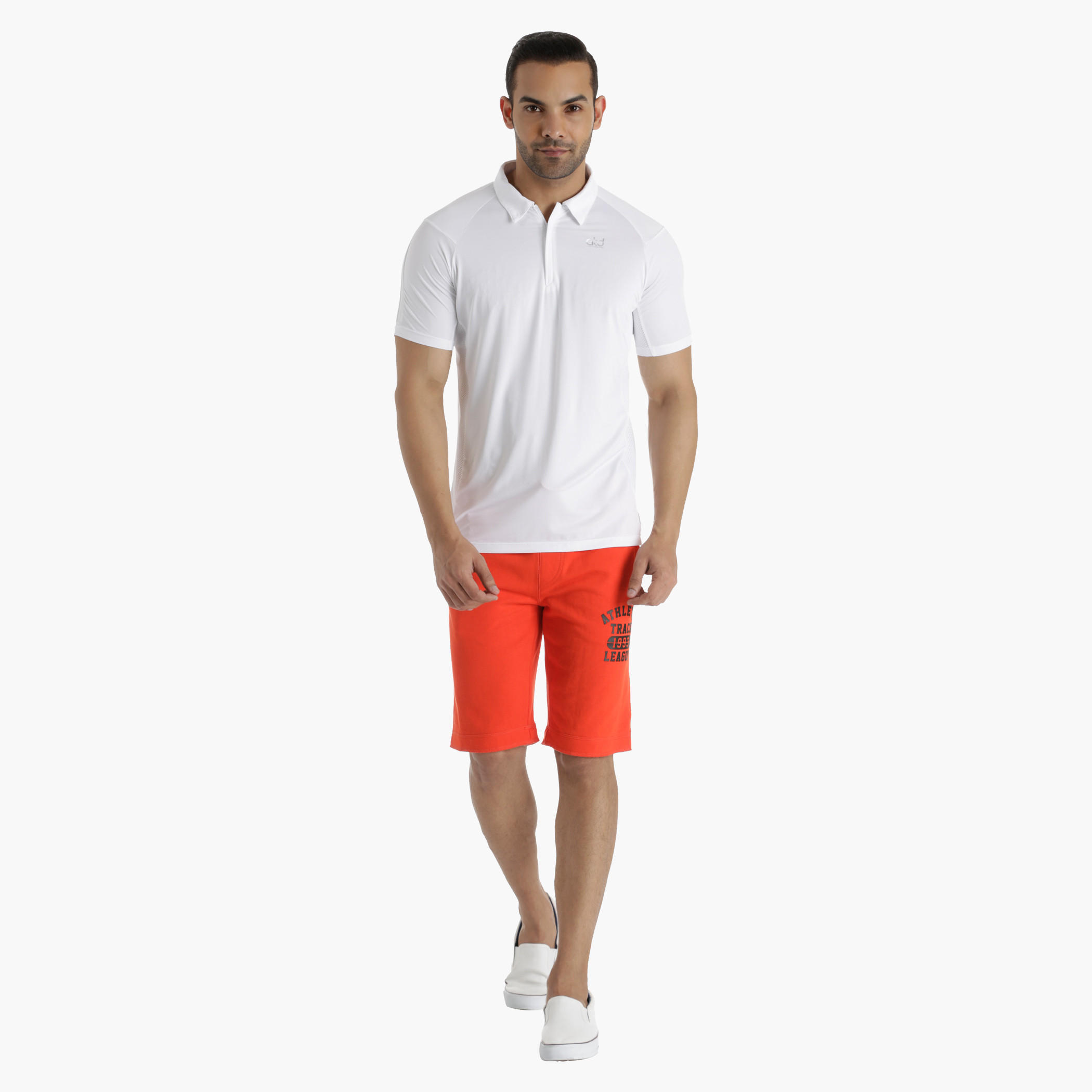 Polo T-Shirt with Raglan Sleeves and Cut-and-Sew Mesh Inserts in Regular Fit-men-clothing-tshirtsandpolos-polos-image-5