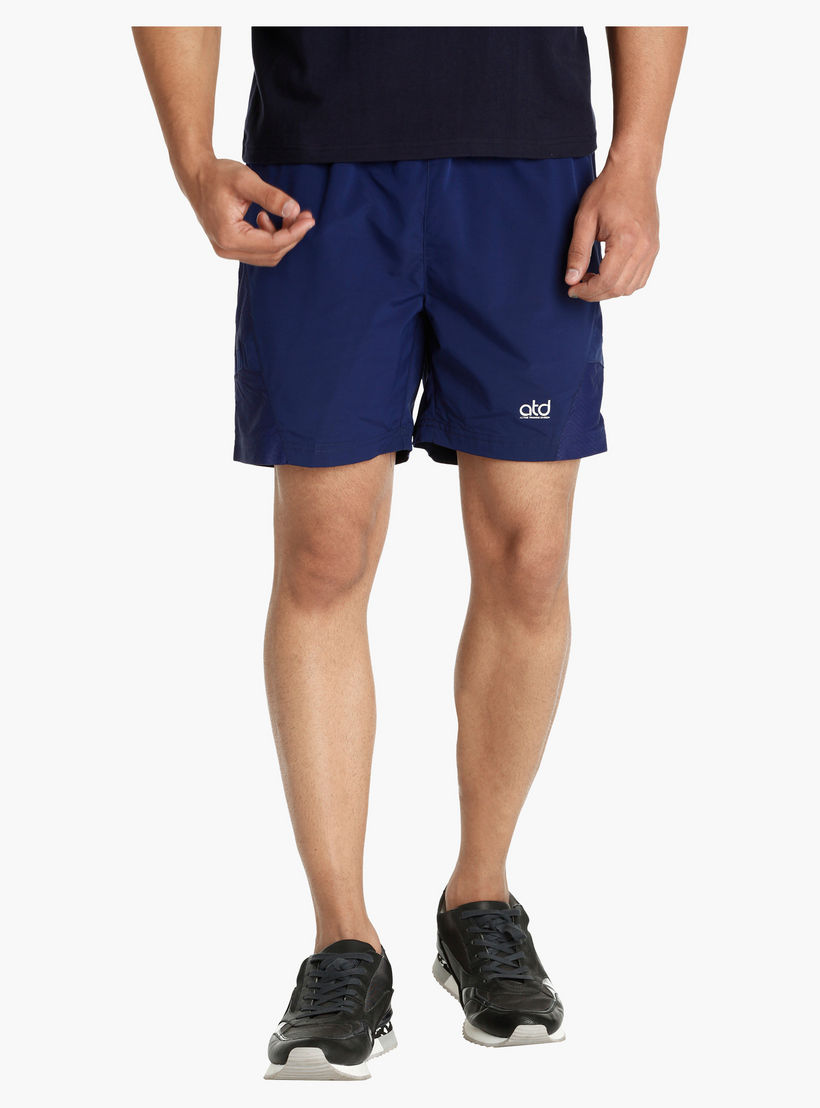 Woven Shorts with Mesh Insert-men-clothing-sportswearandactivewear-bottoms-image-1