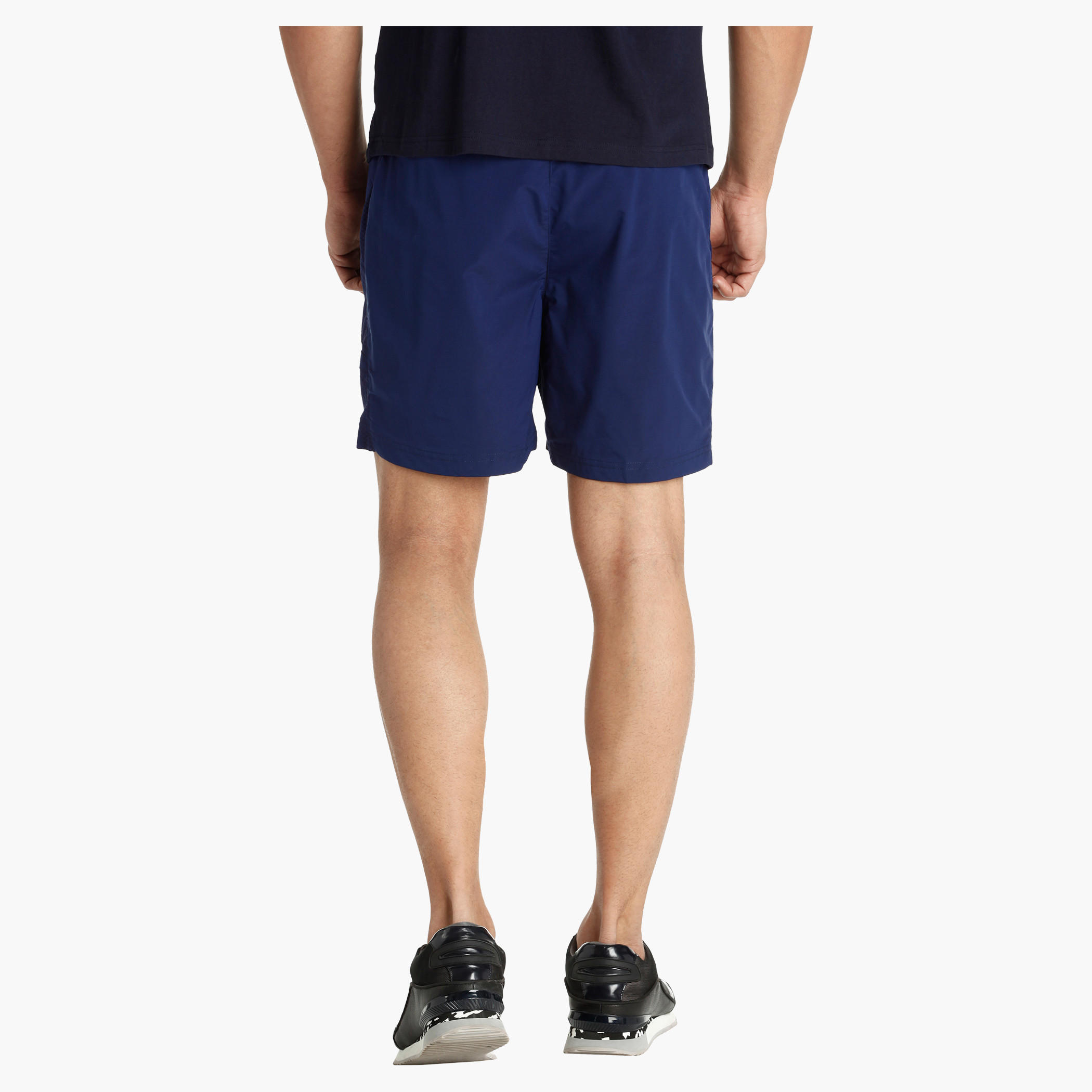 Woven Shorts with Mesh Insert-men-clothing-sportswearandactivewear-bottoms-image-2
