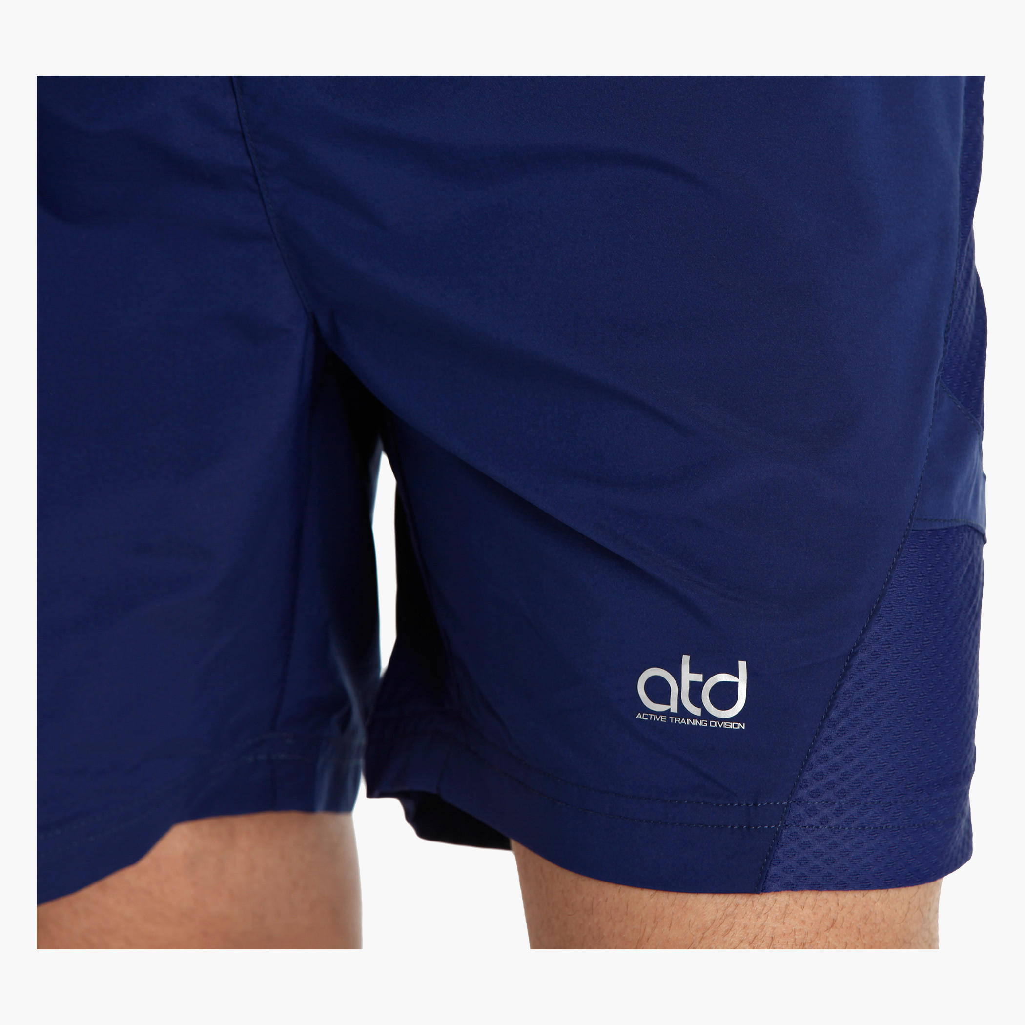 Woven Shorts with Mesh Insert-men-clothing-sportswearandactivewear-bottoms-image-4