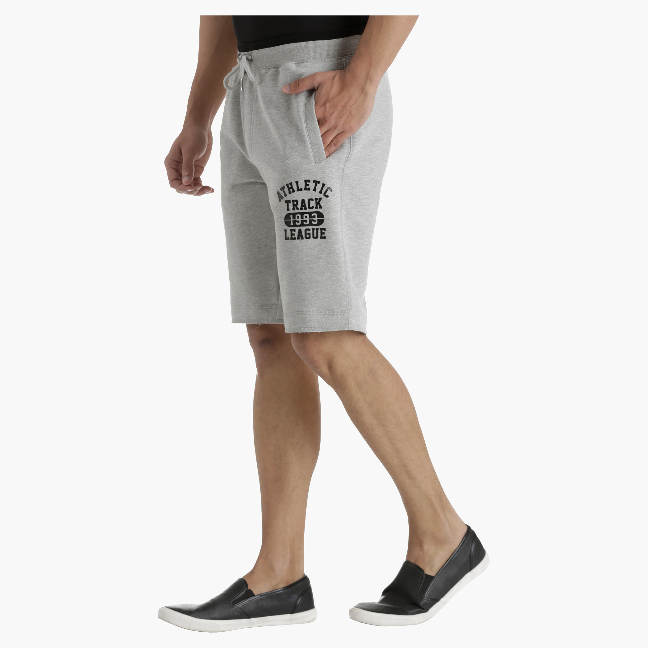 Printed Half-Length Shorts with Waistband Tipping-men-clothing-sportswearandactivewear-bottoms-image-3