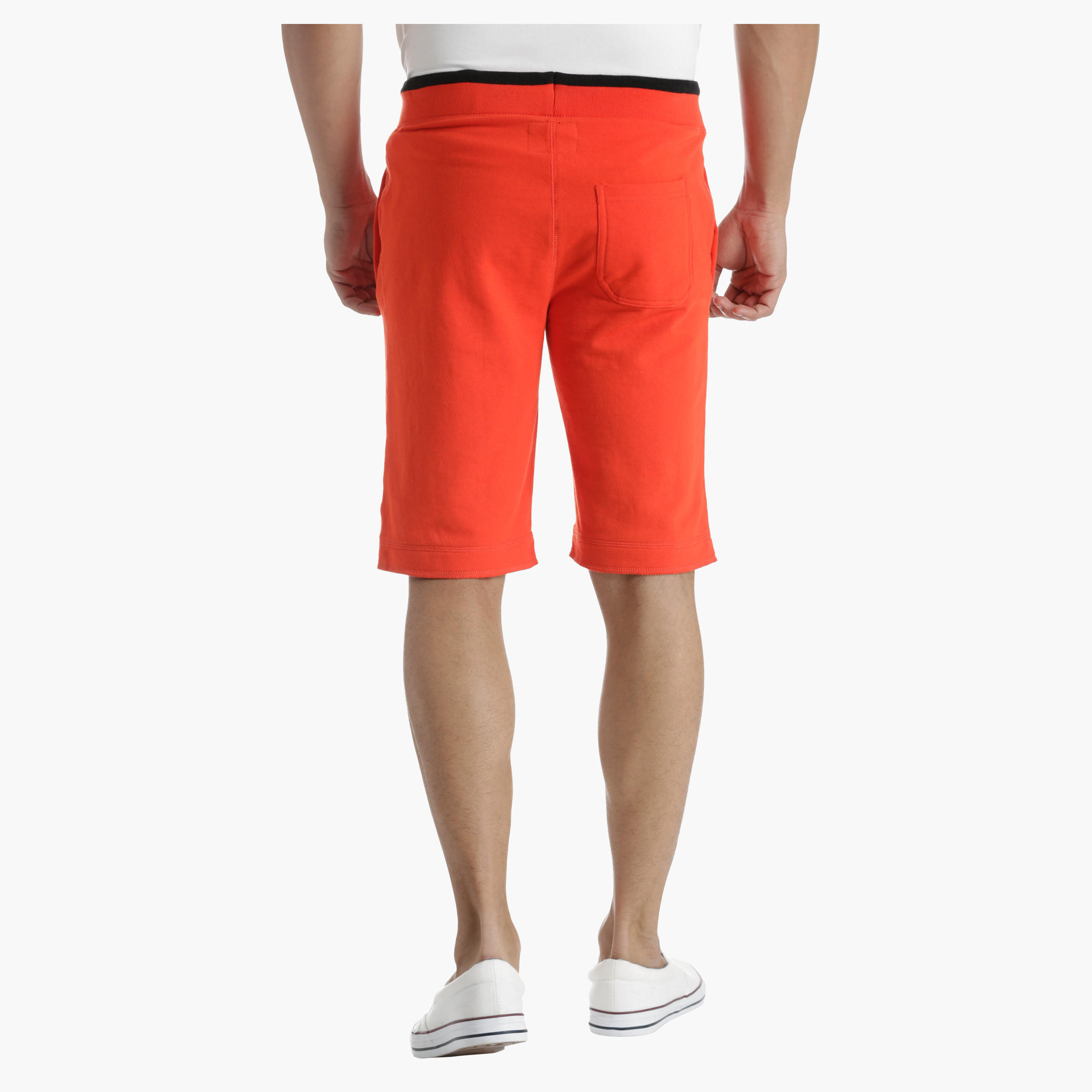 Printed Half-Length Shorts with Waistband Tipping-men-clothing-sportswearandactivewear-bottoms-image-2