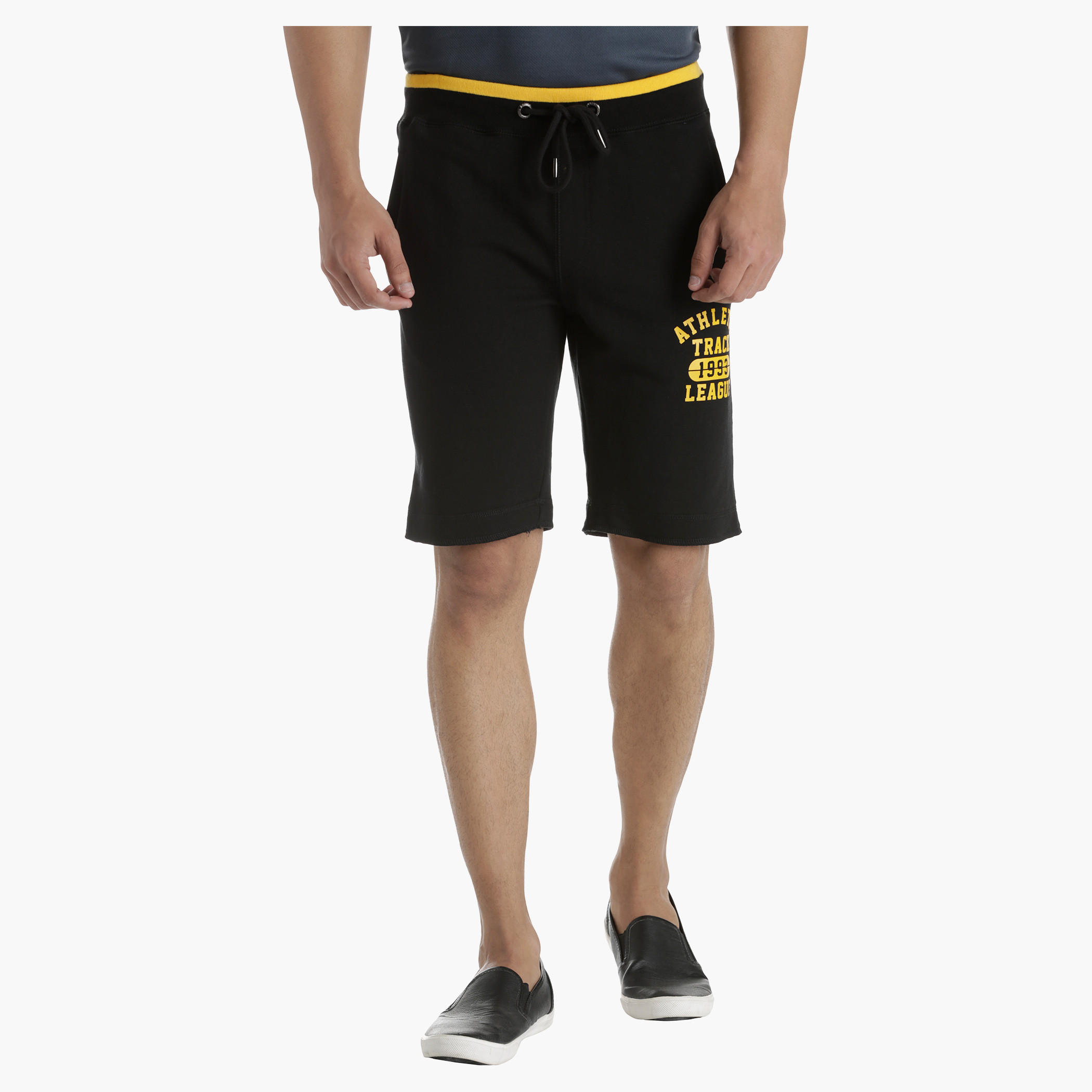 Printed Half-Length Shorts with Waistband Tipping-men-clothing-sportswearandactivewear-bottoms-image-6