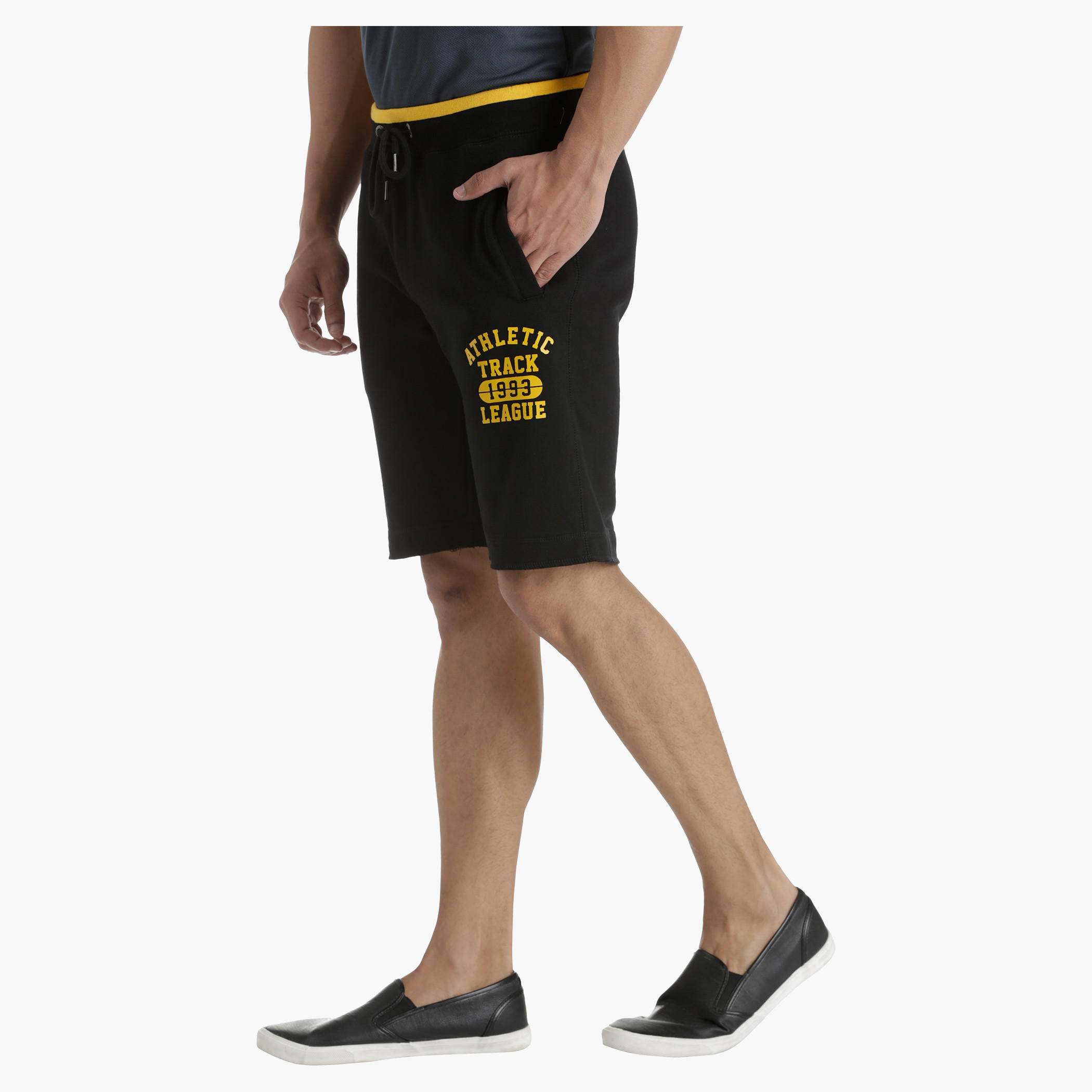 Printed Half-Length Shorts with Waistband Tipping-men-clothing-sportswearandactivewear-bottoms-image-8