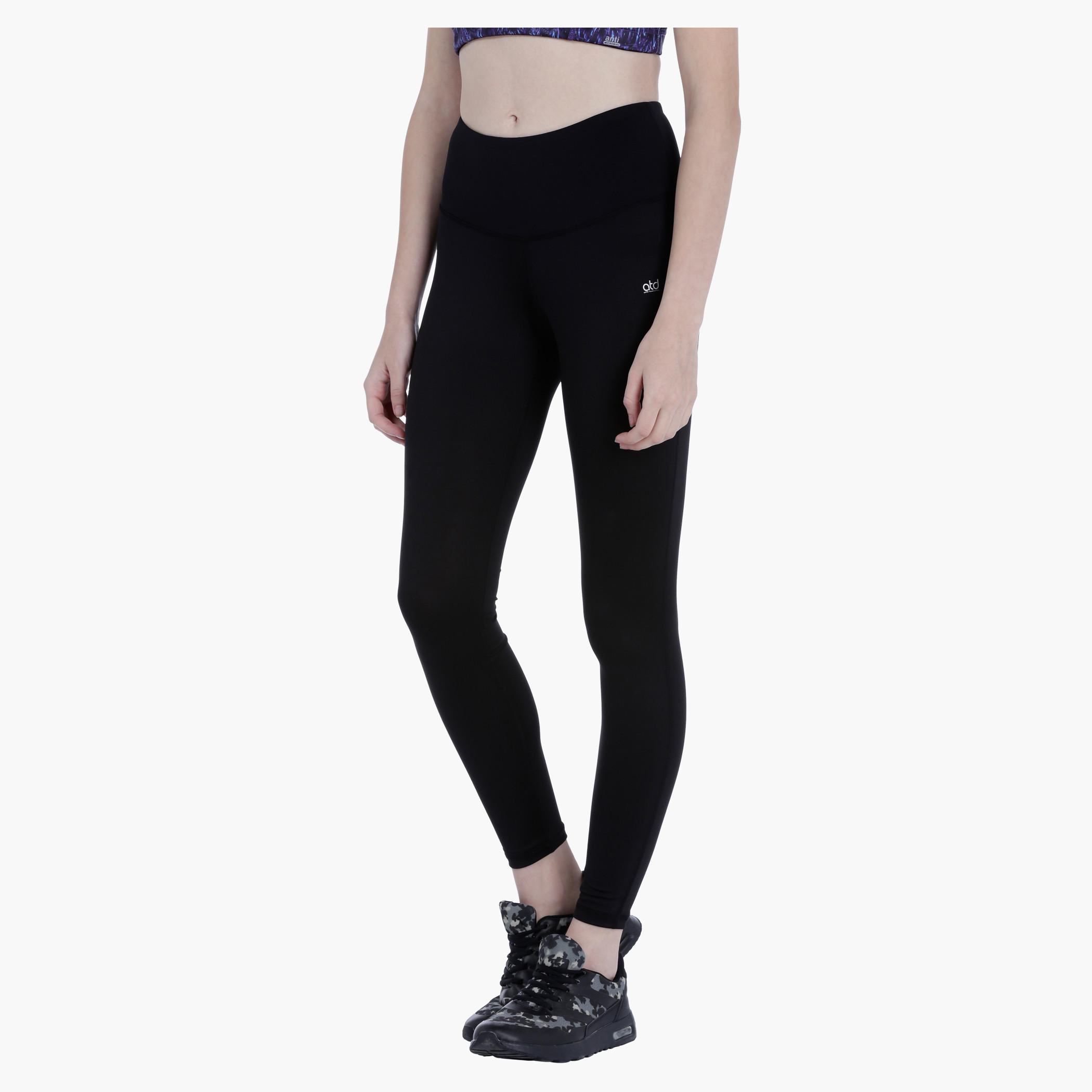 Casual Leggings with High Waistband in Regular Fit-women-clothing-sportswearandactivewear-bottoms-image-3