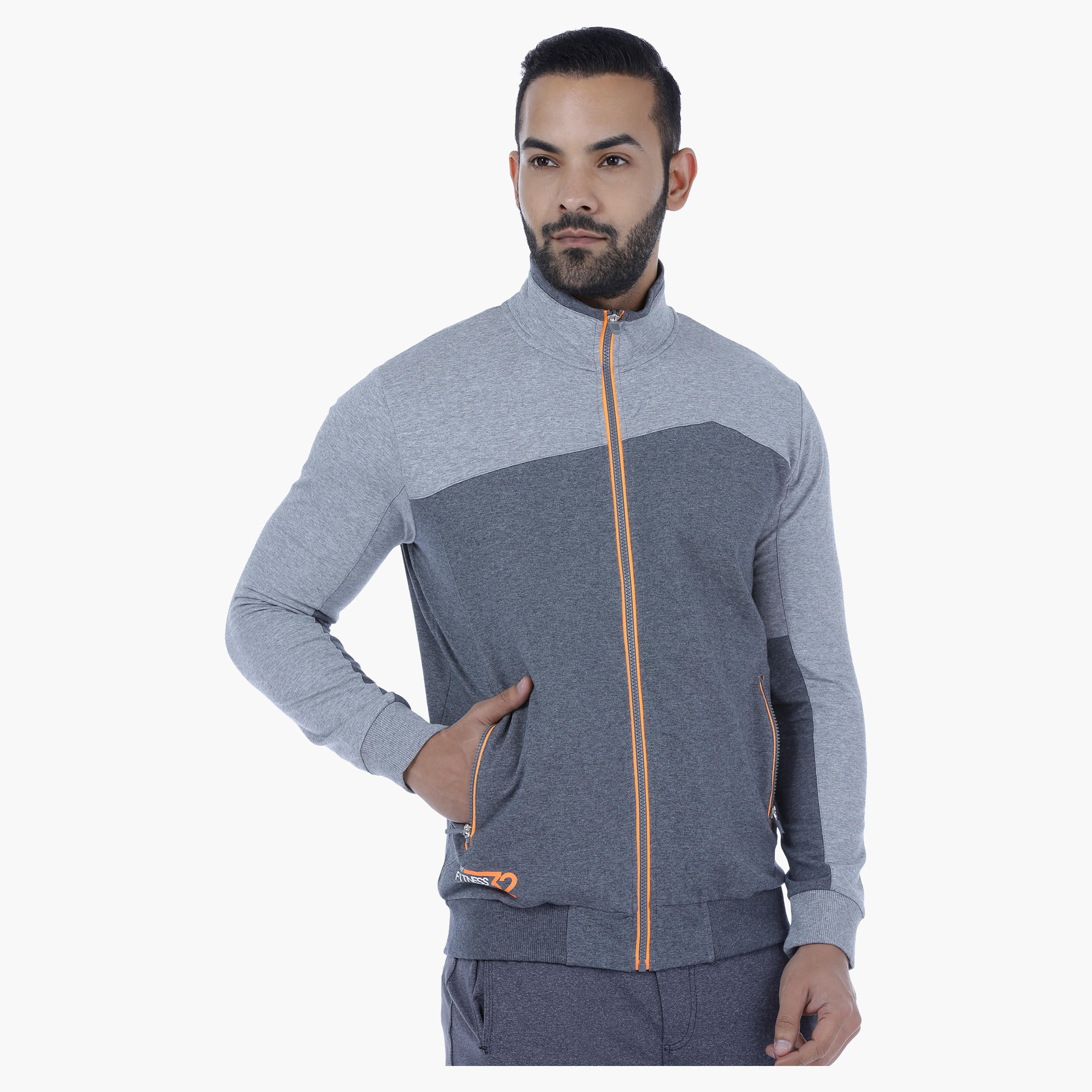 Melange High Neck Jacket-men-clothing-jacketsandblazers-jackets-image-1