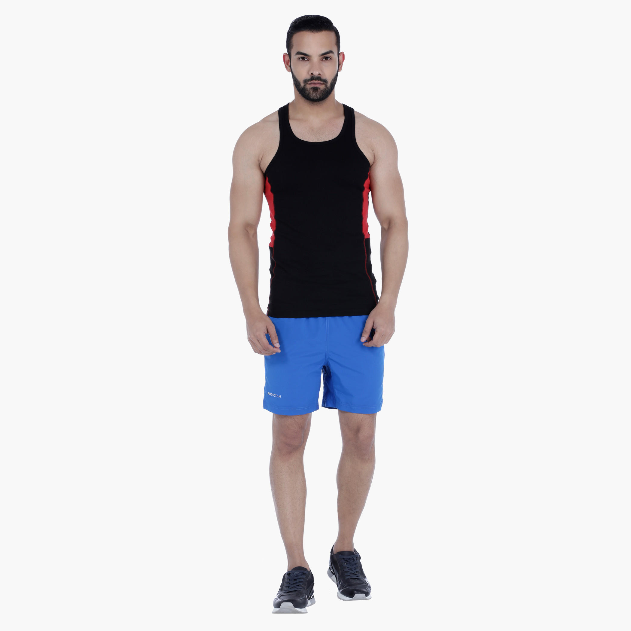 Printed Shorts with Elasticised Waistband-men-clothing-sportswearandactivewear-bottoms-image-1