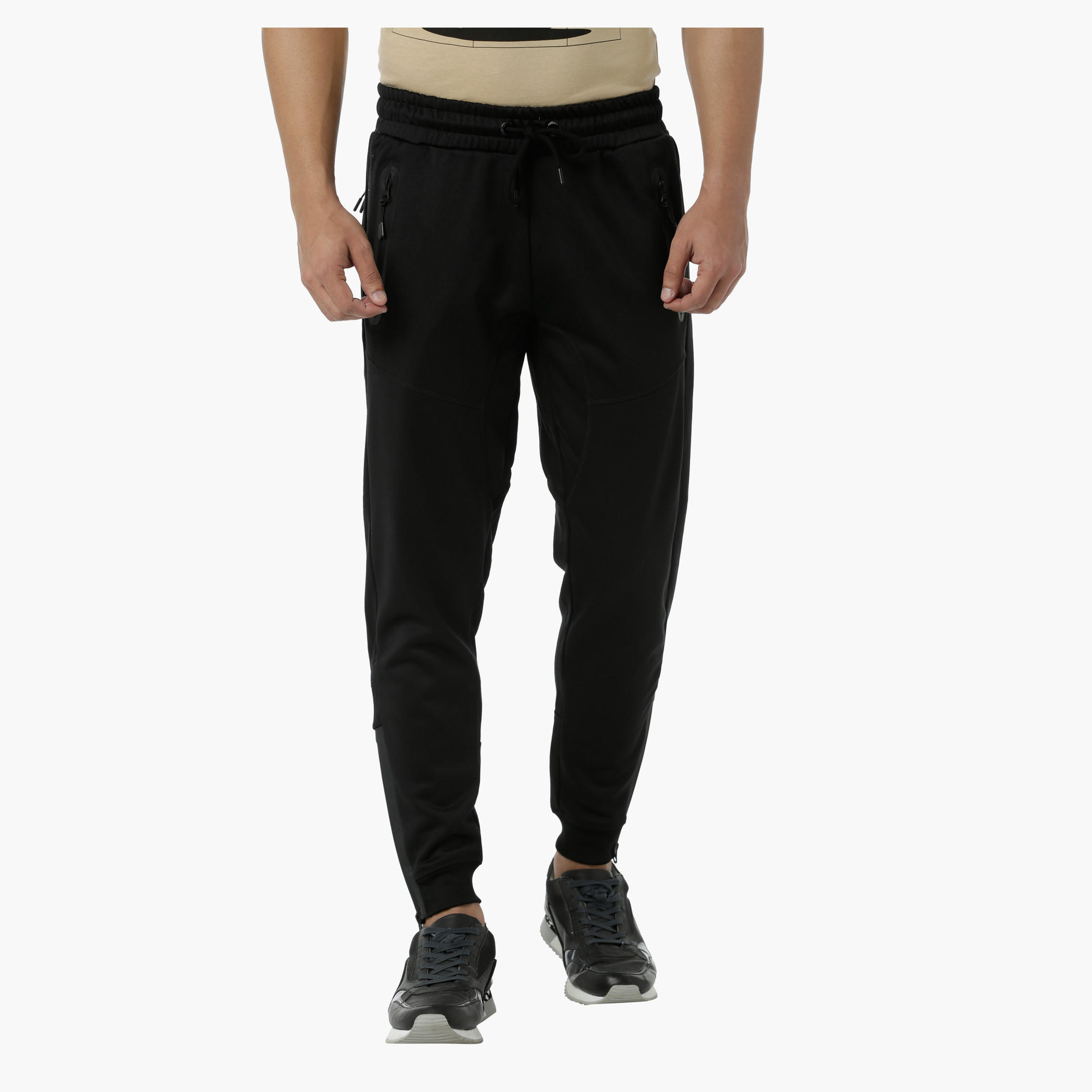 Cut and Sew Jog Pants in Regular Fit-men-clothing-bottoms-joggers-image-1