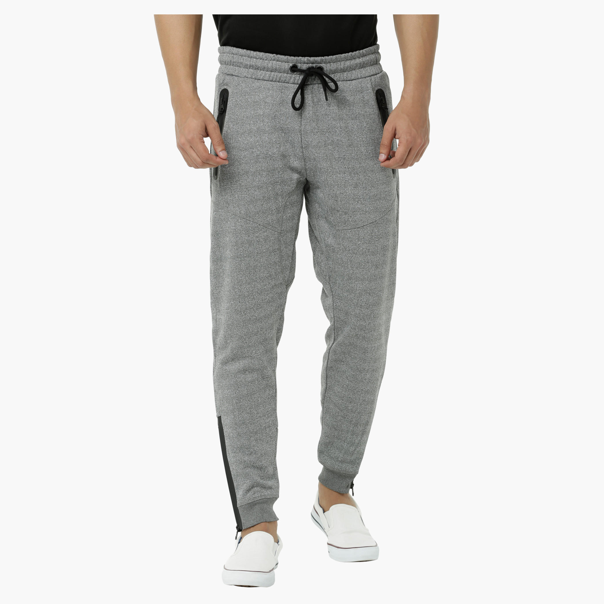 Jog Pants with Zip Pockets and Cuffs-men-clothing-bottoms-joggers-image-1