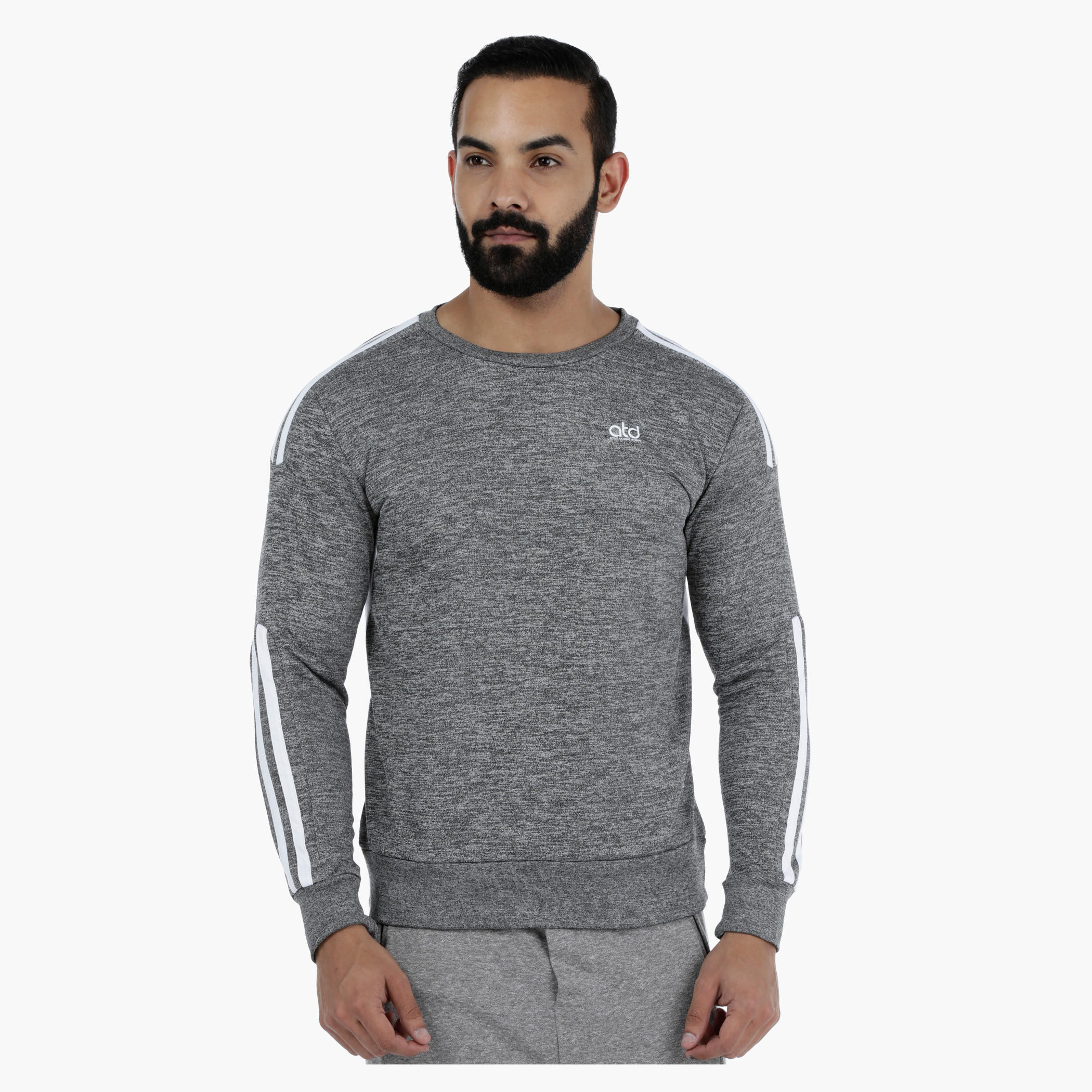 Long Sleeves T-Shirt with Crew Neck-men-winterwear-hoodiesandsweatshirts-image-1