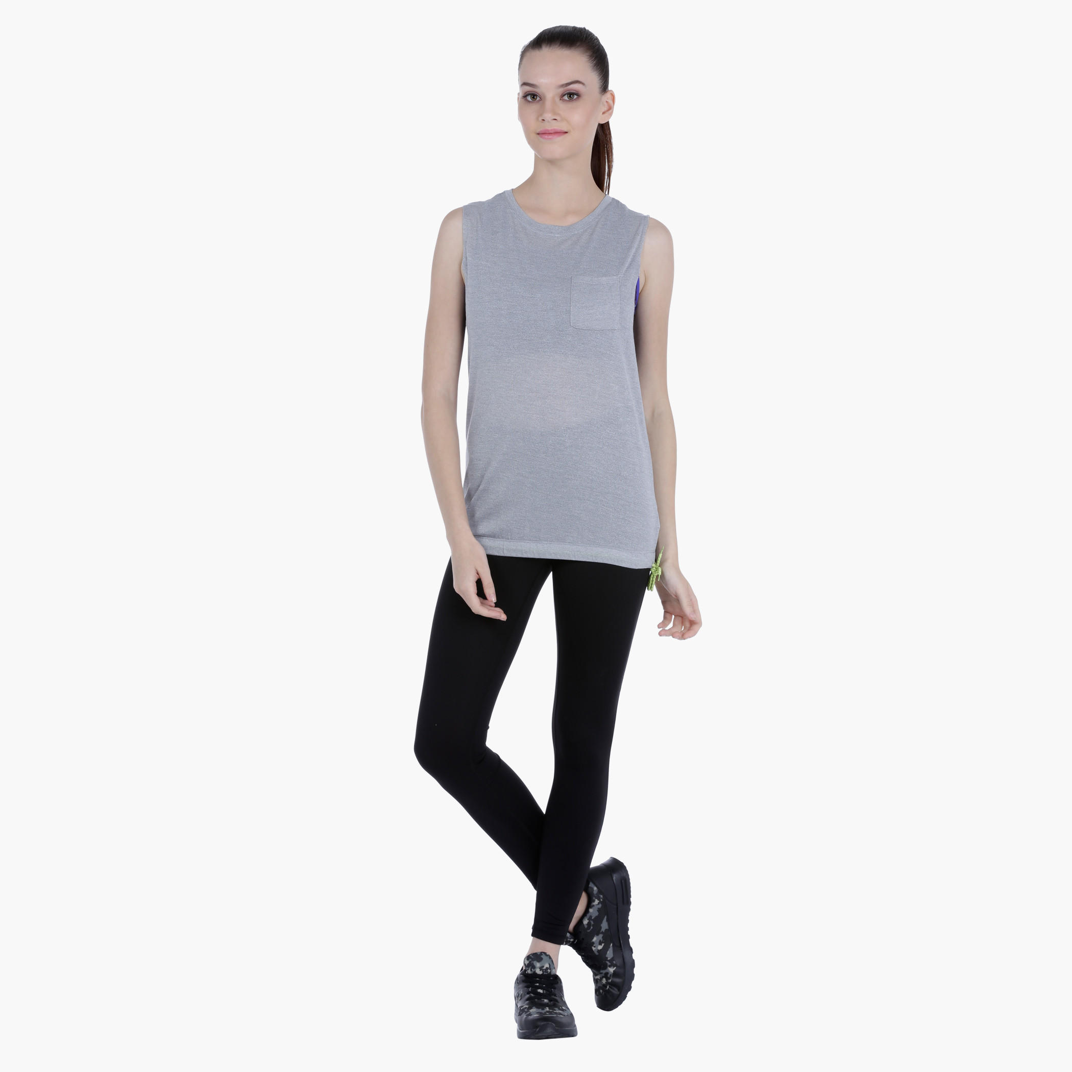 Printed Vest with Round Neck and Elasticised Hem-women-clothing-tshirts-image-5