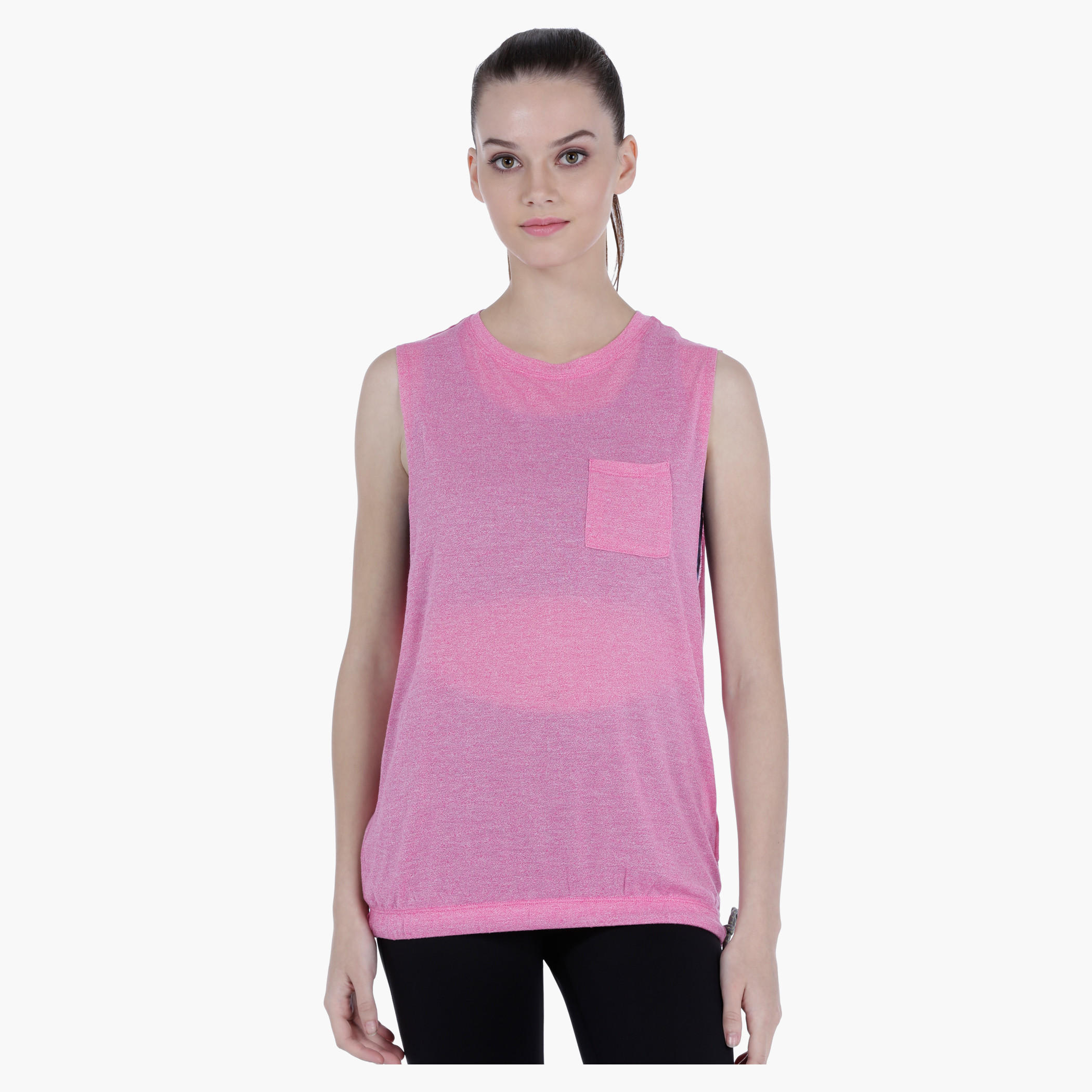 Printed Vest with Round Neck and Elasticised Hem-women-clothing-tshirts-image-6
