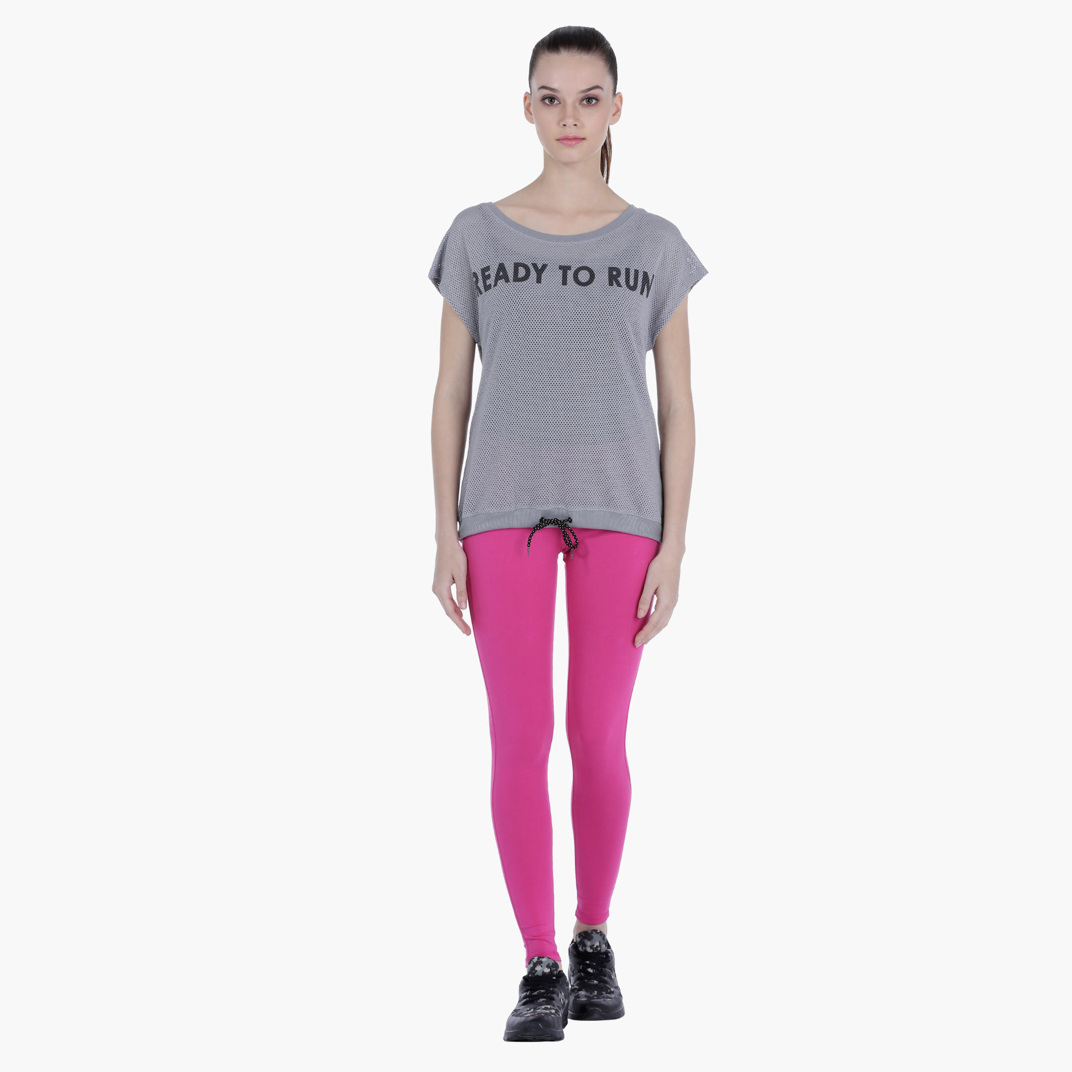 Printed Mesh T-Shirt with Short Sleeves and Round Neck-women-clothing-tshirts-image-5