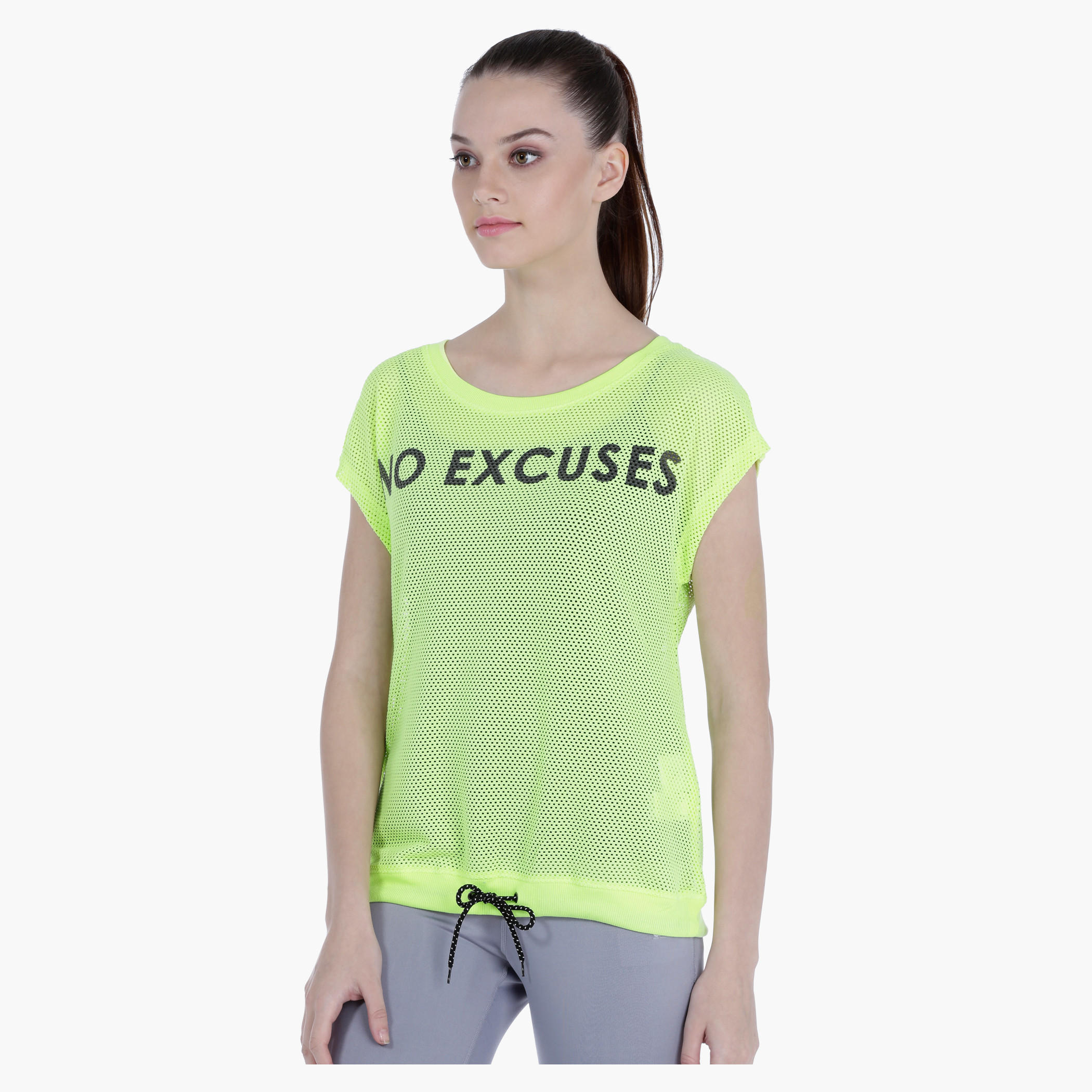 Printed Mesh T-Shirt with Short Sleeves and Round Neck-women-clothing-tshirts-image-3