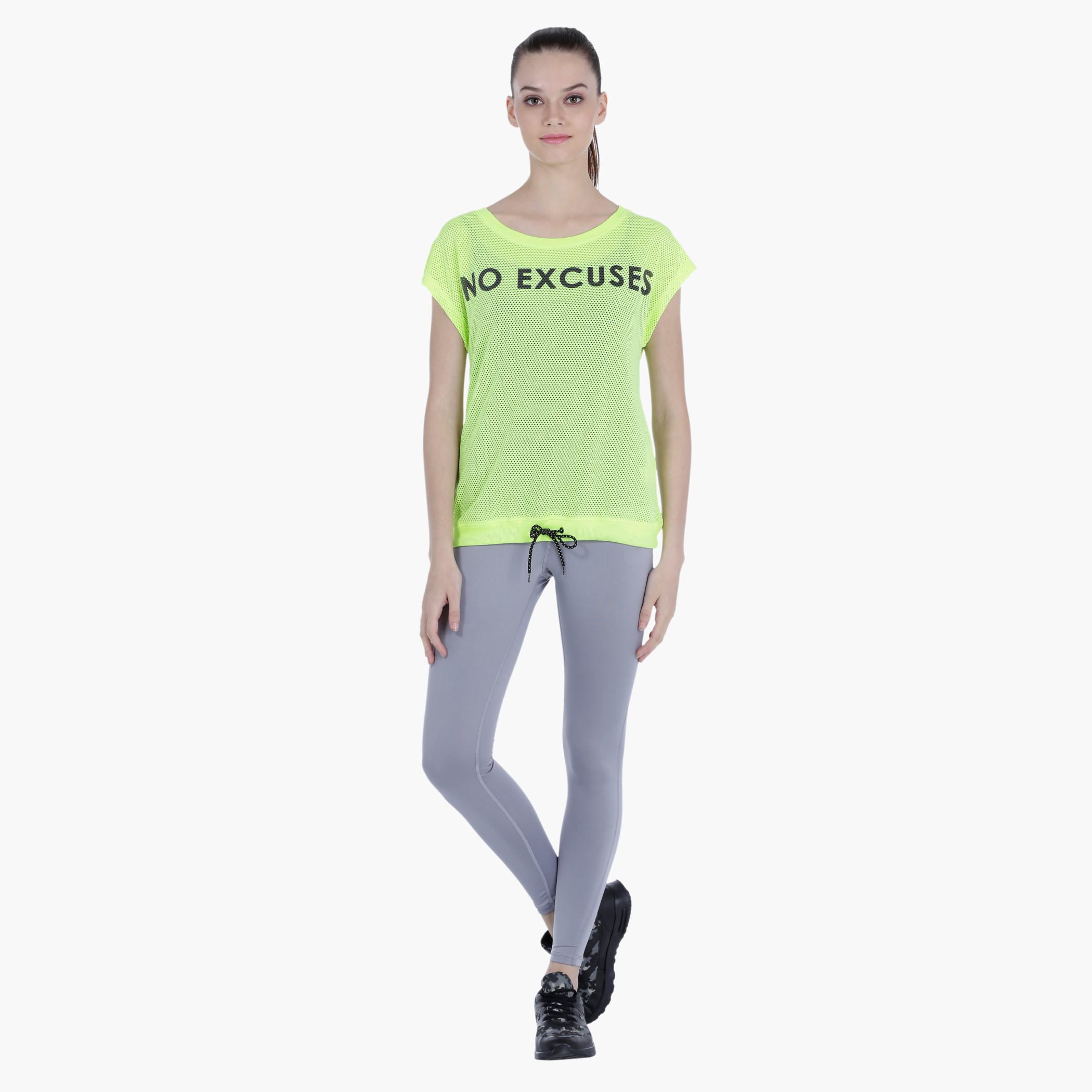 Printed Mesh T-Shirt with Short Sleeves and Round Neck-women-clothing-tshirts-image-5