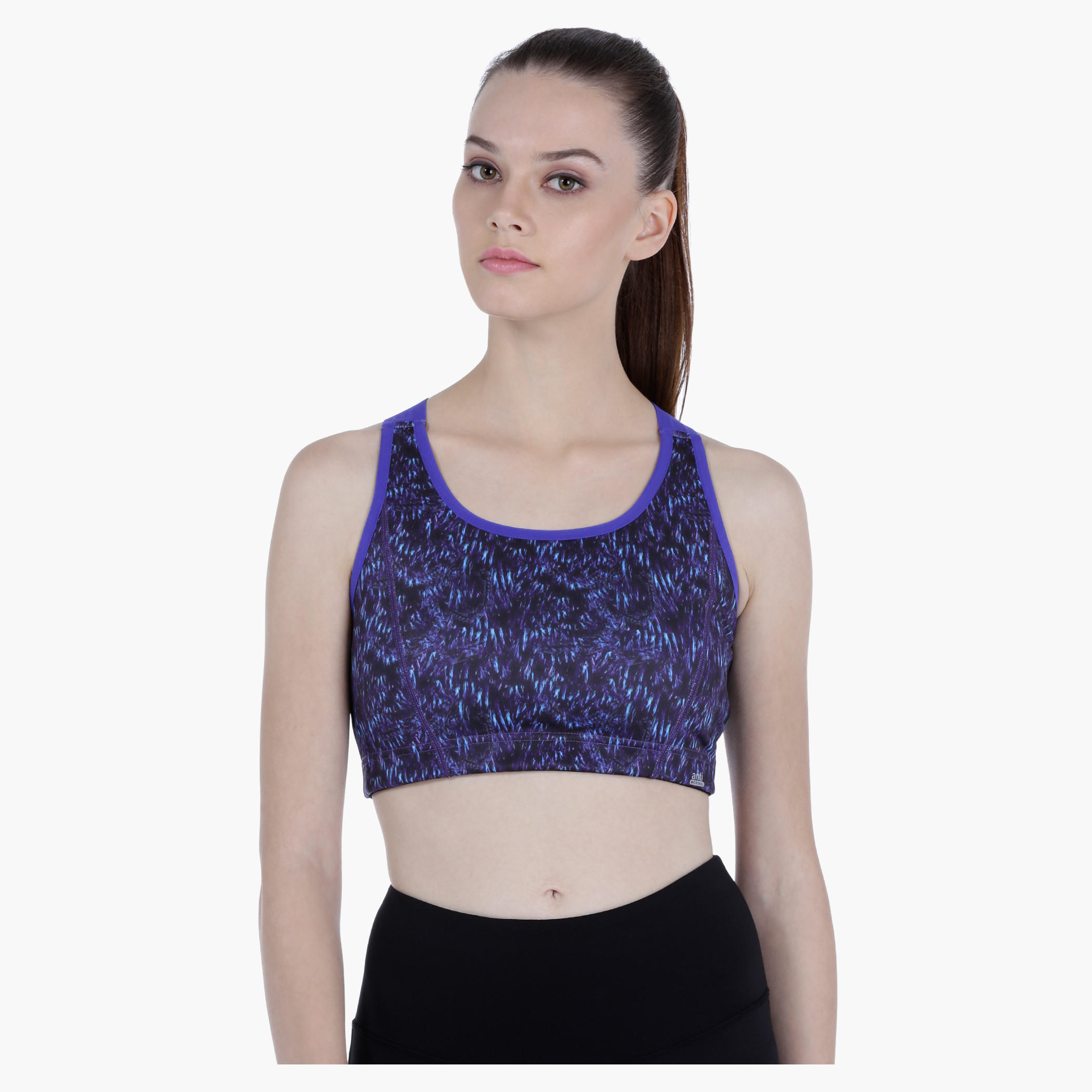 Printed Sports Bra with Garter Straps-sports-women-clothing-sportsbras-image-1