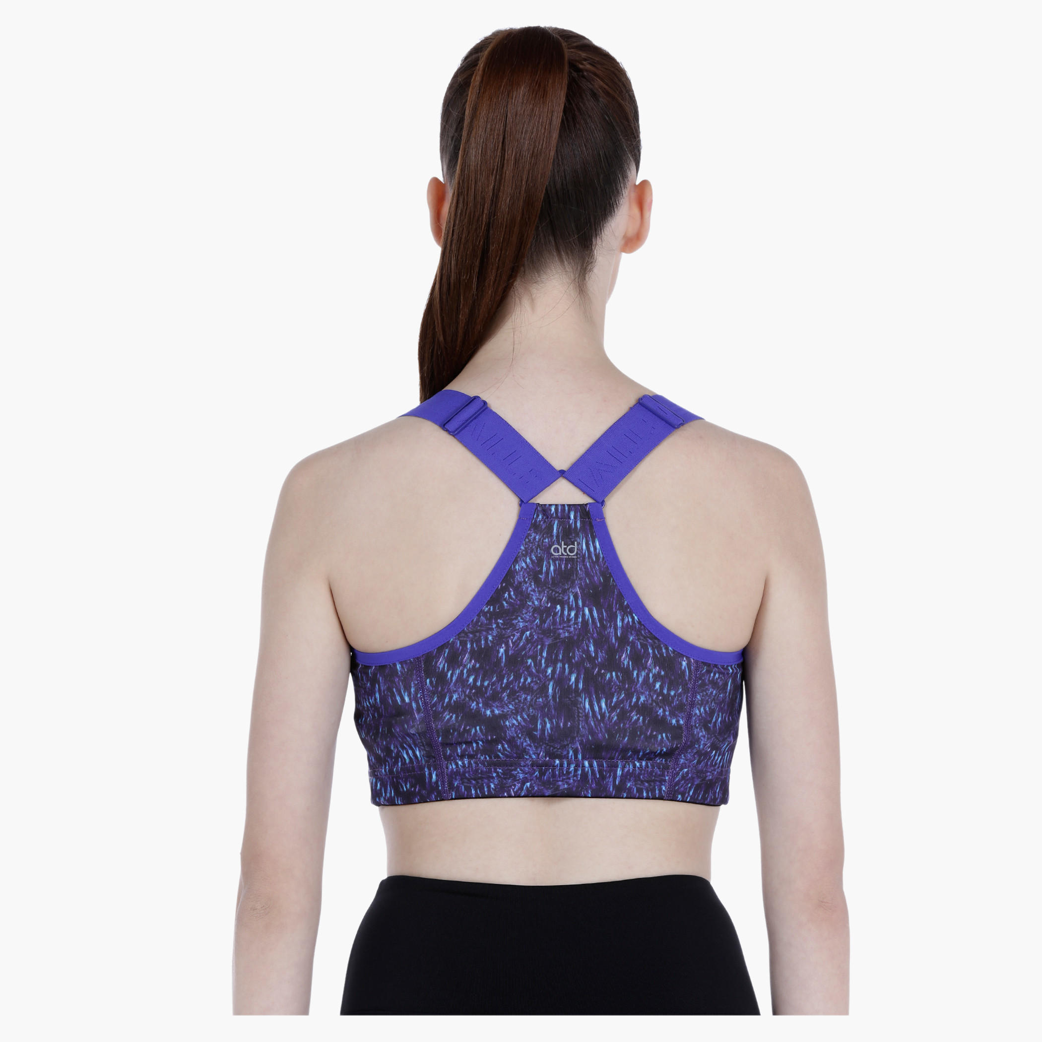 Printed Sports Bra with Garter Straps-sports-women-clothing-sportsbras-image-2